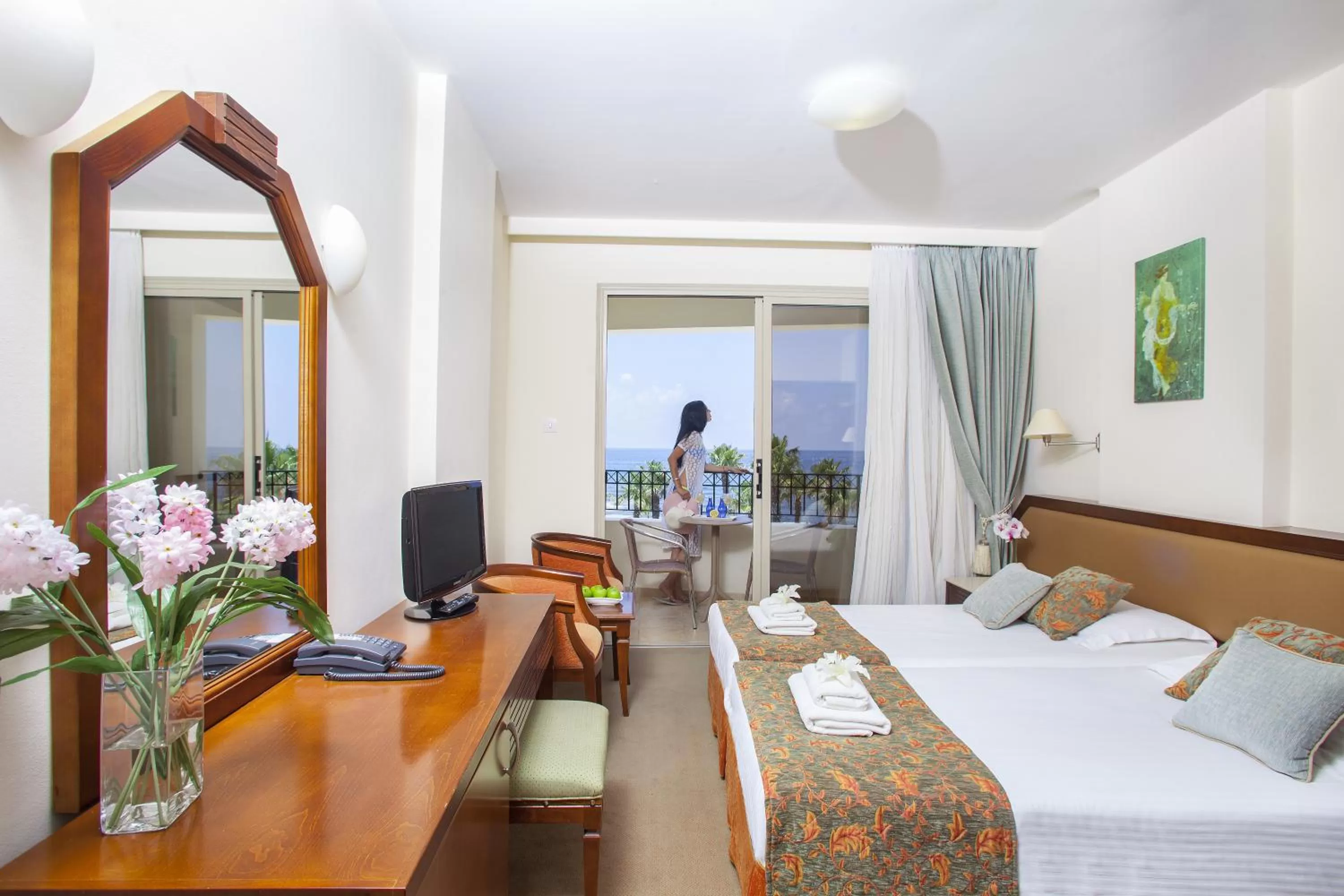 Photo of the whole room, Bed in Aquamare Beach Hotel & Spa