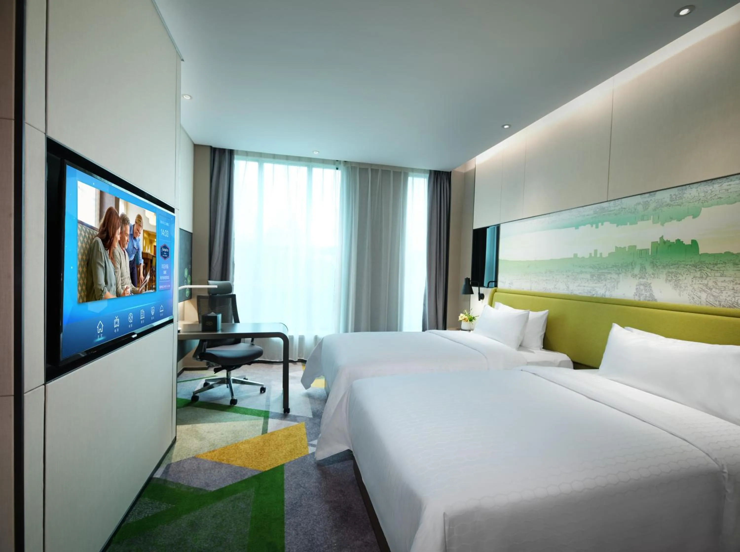 Bed in Hampton by Hilton Guangzhou Tianhe Sports Center