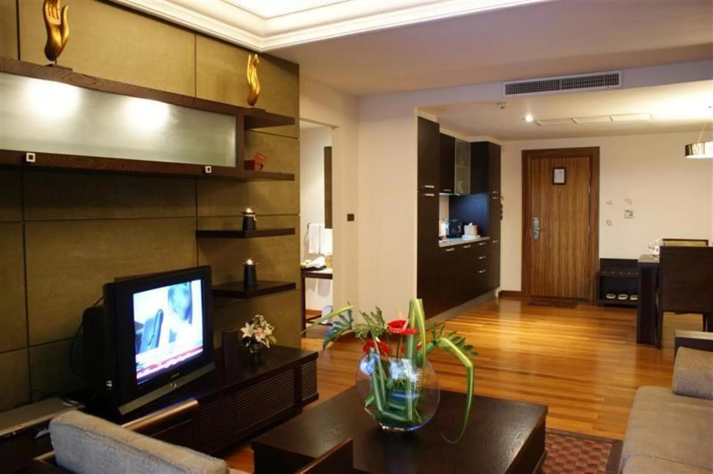 Seating area in LK Mantra Pura Resort