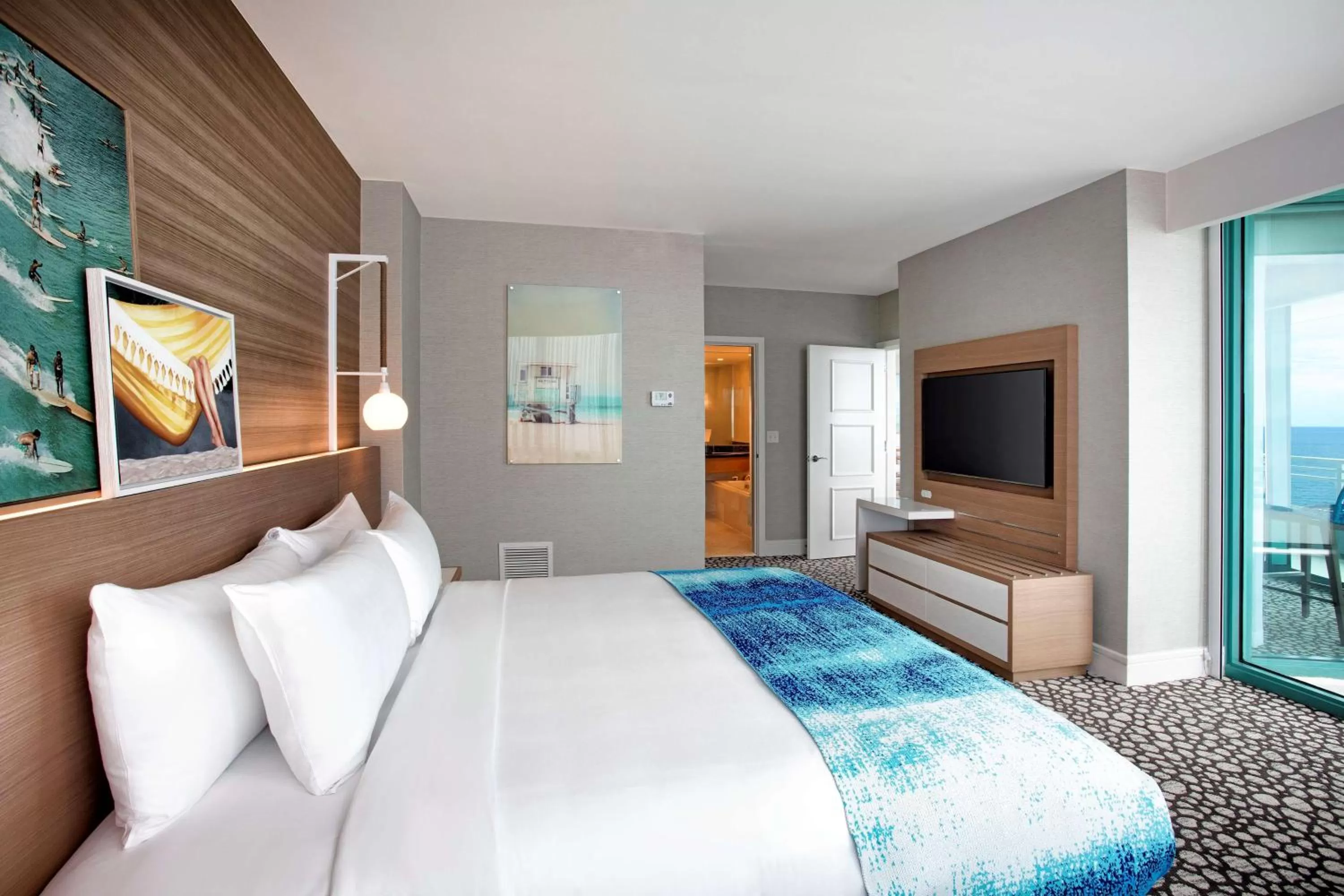 Bed in The Diplomat Beach Resort Hollywood, Curio Collection by Hilton