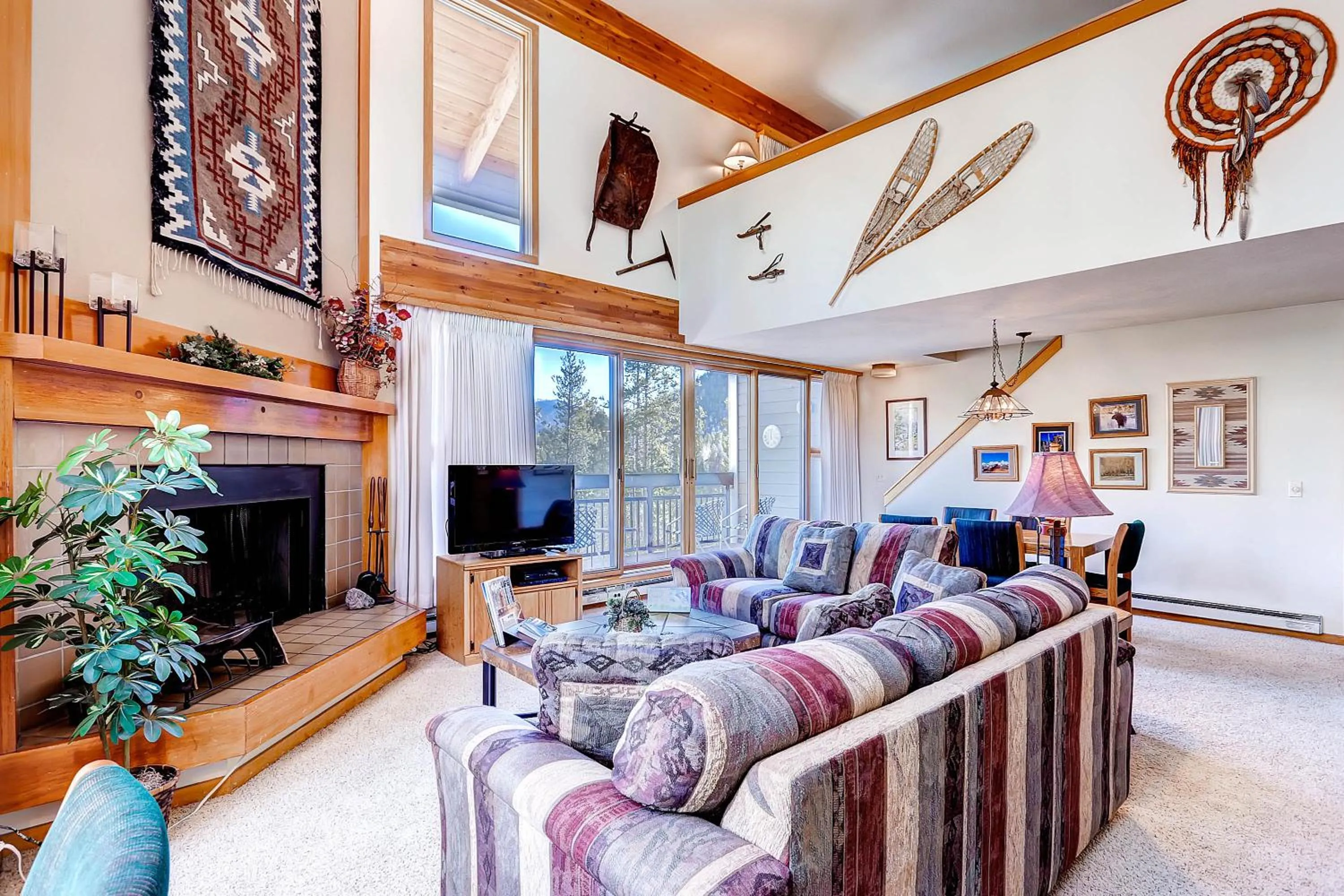 Living room in Evergreen Condominiums by Keystone Resort