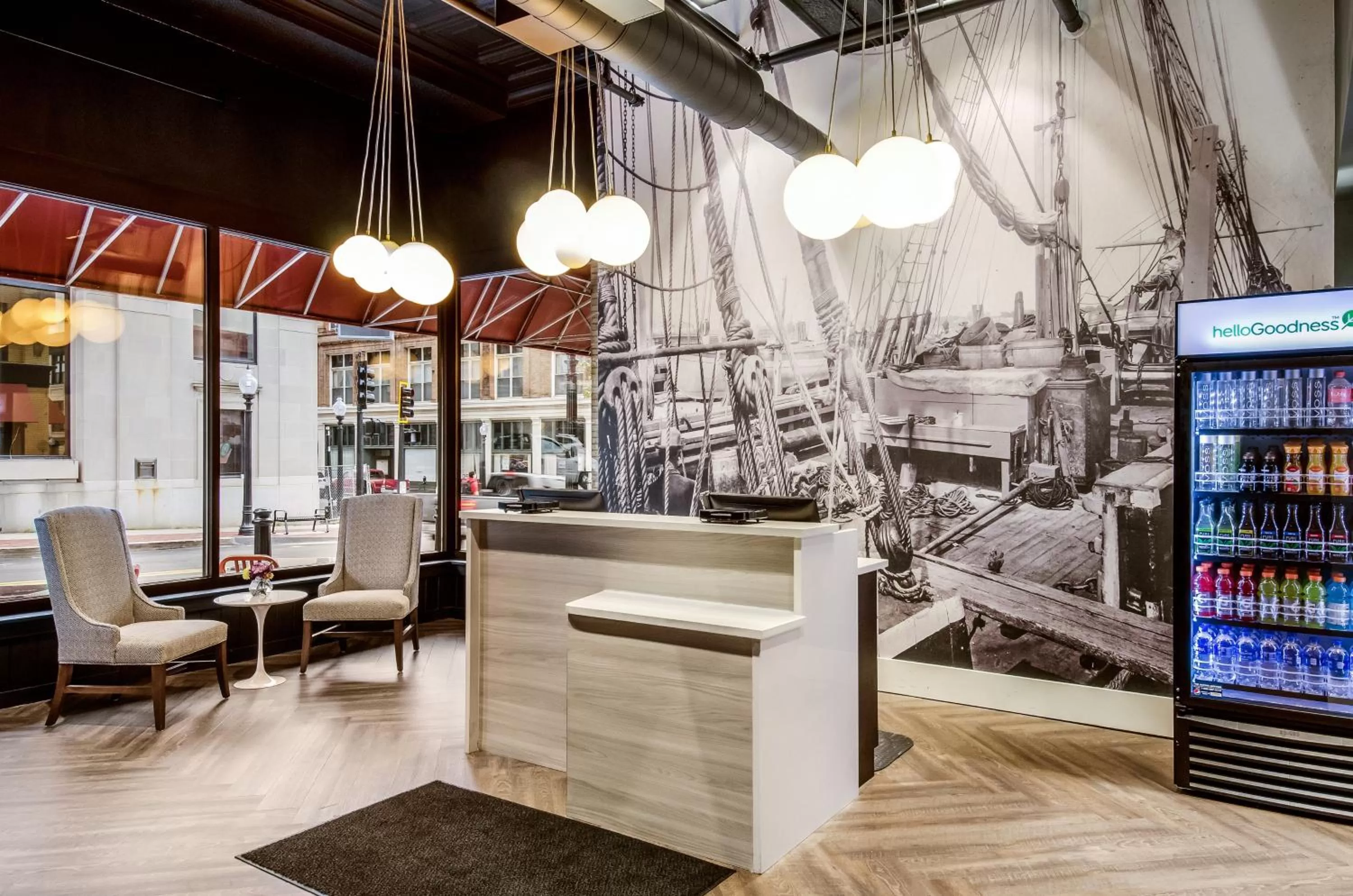 Lobby or reception in New Bedford Harbor Hotel, an Ascend Collection Hotel