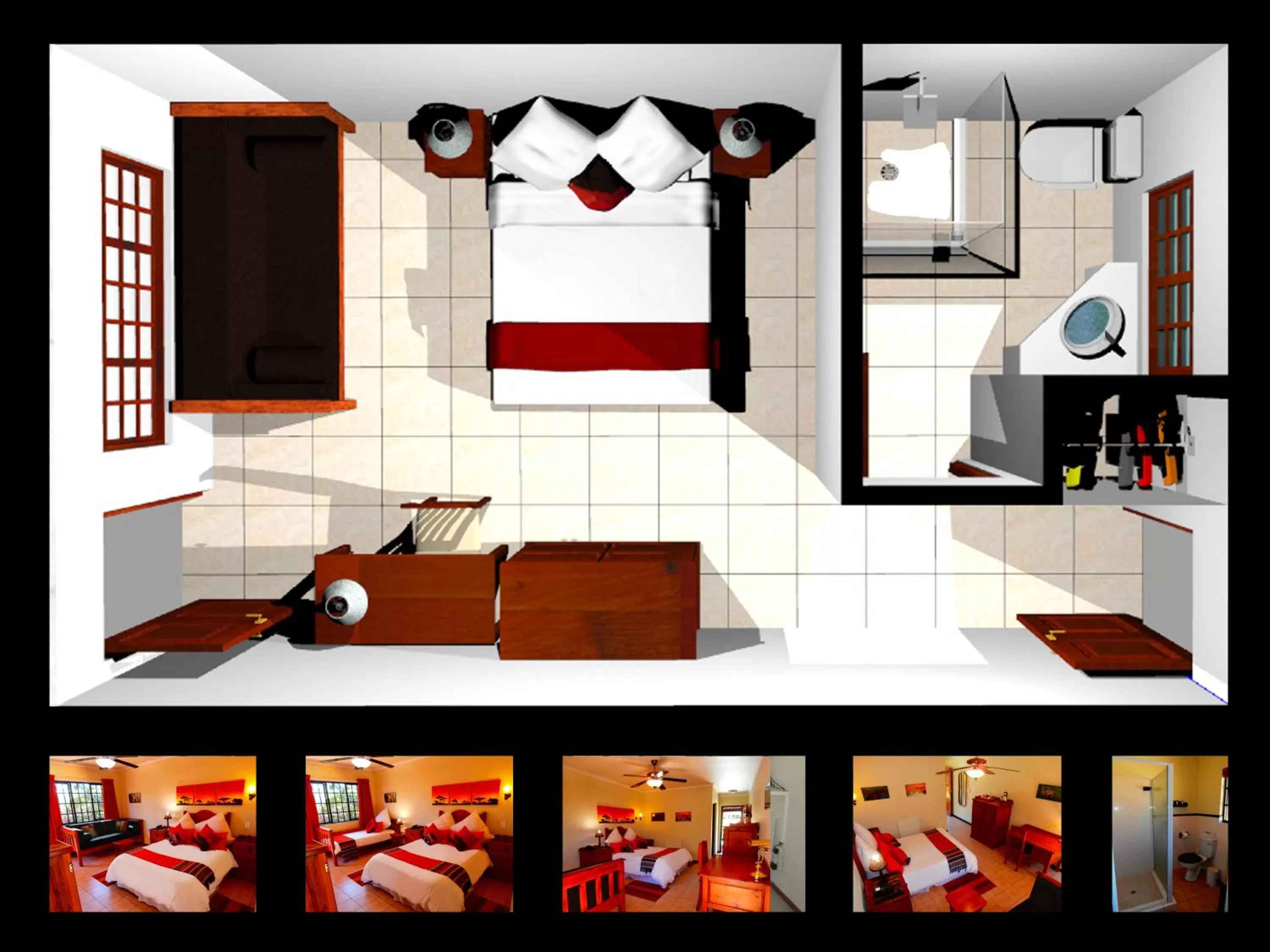 Photo of the whole room in African Footprints Lodge