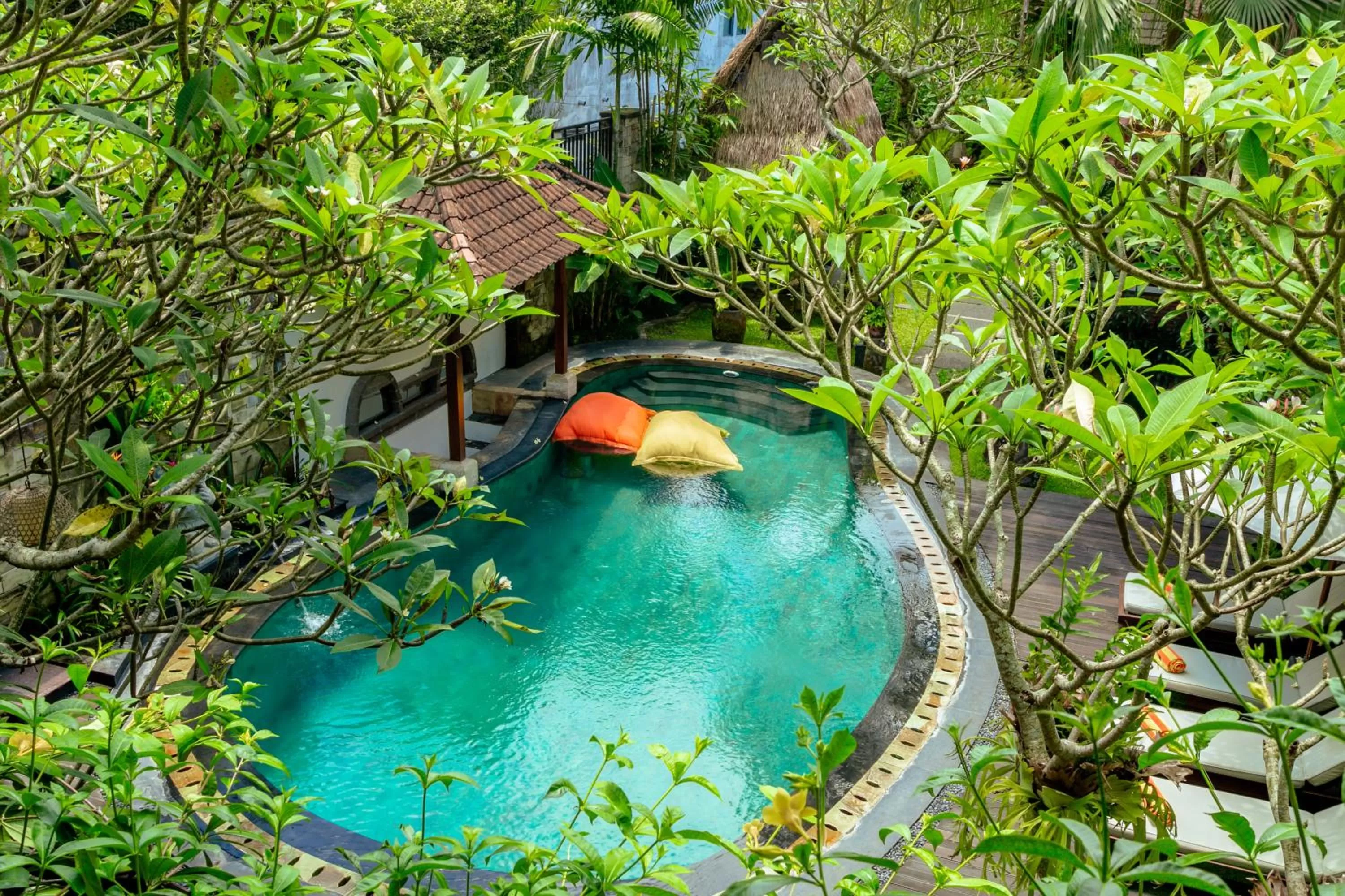 Pool view in Lumbung Sari Ubud Hotel - CHSE Certified