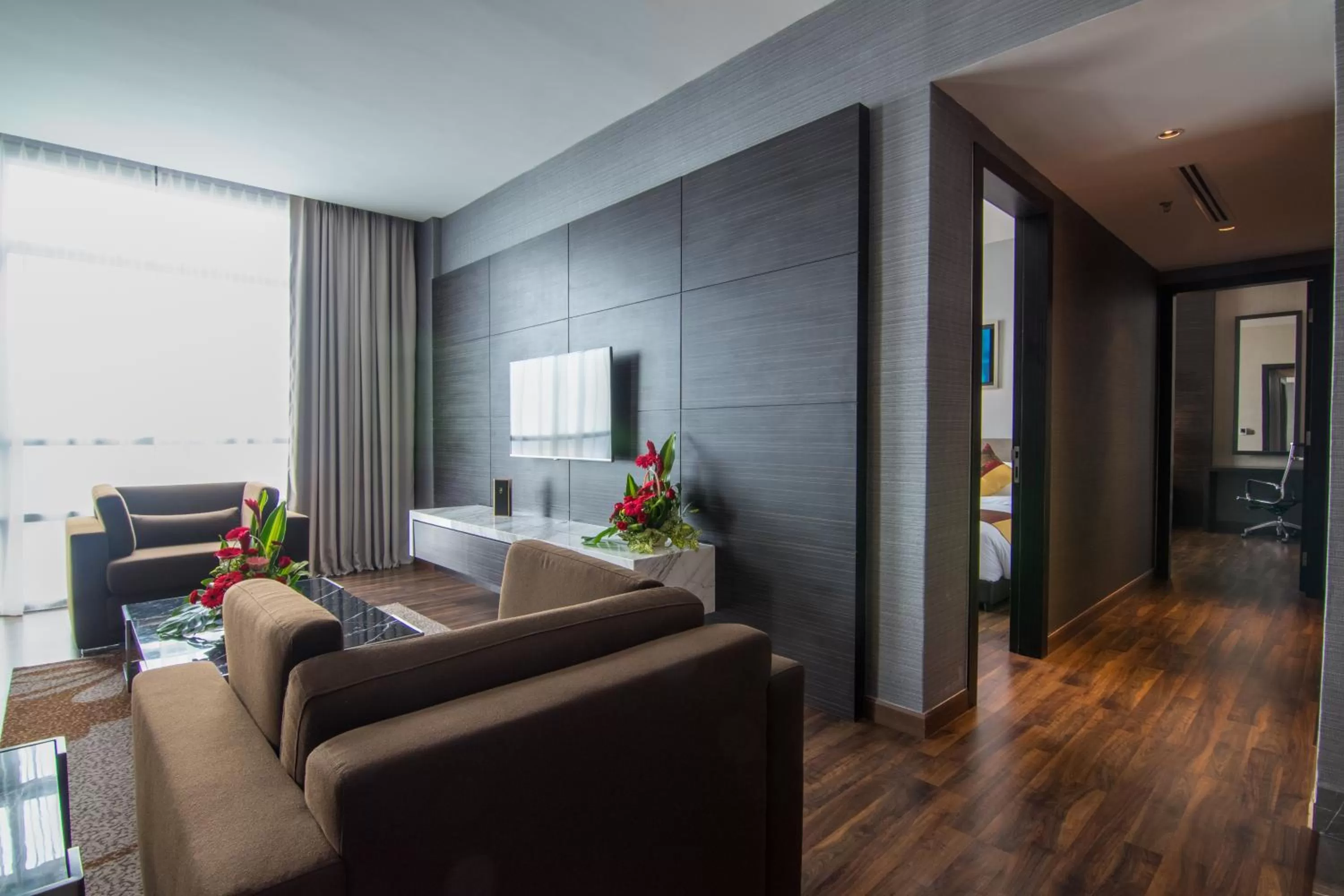 City view, Bed in The Light Hotel Penang