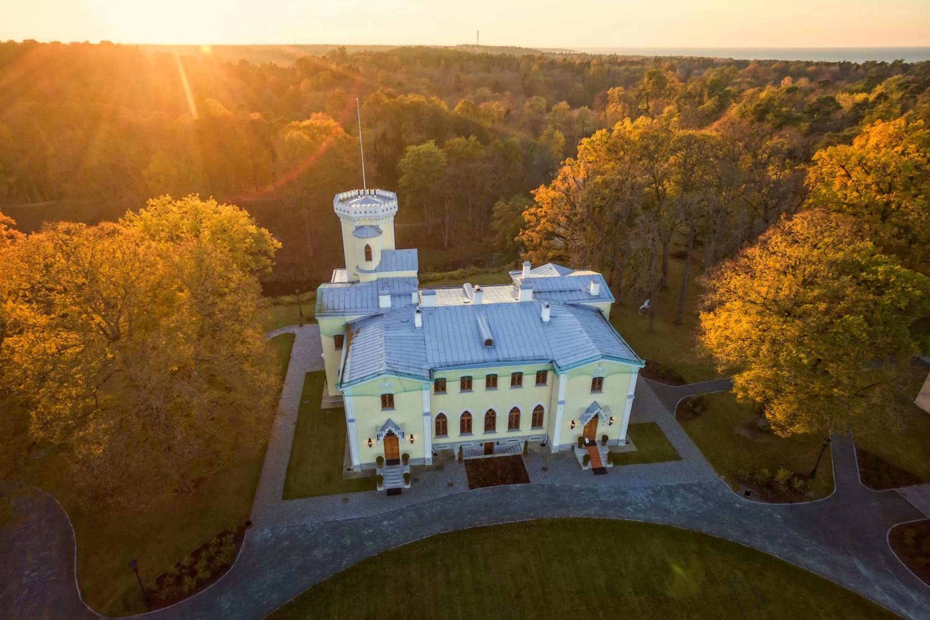 Property building, Bird's-eye View in Schloss Fall, Keila-Joa