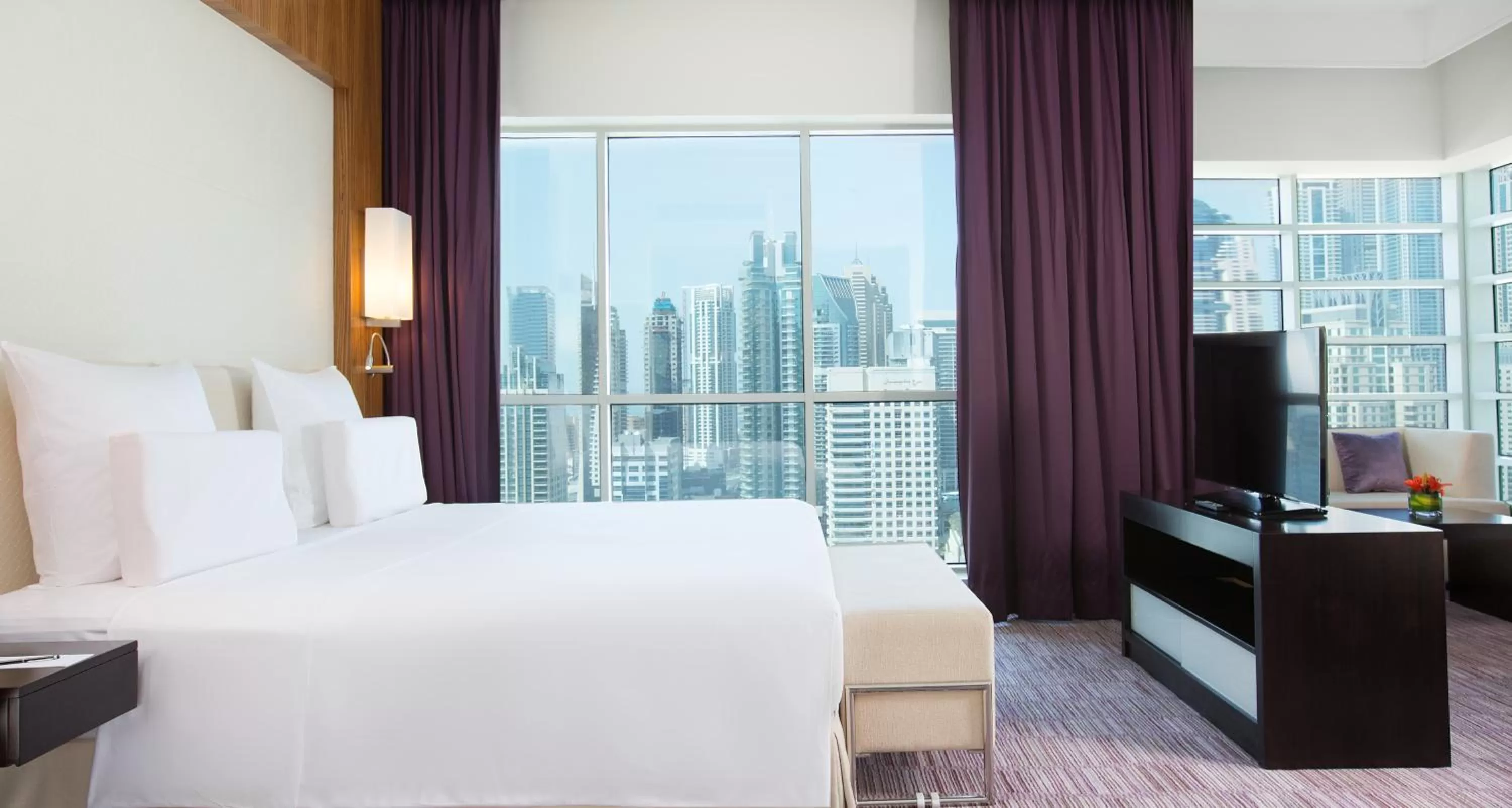 Bed in Pullman Dubai Jumeirah Lakes Towers