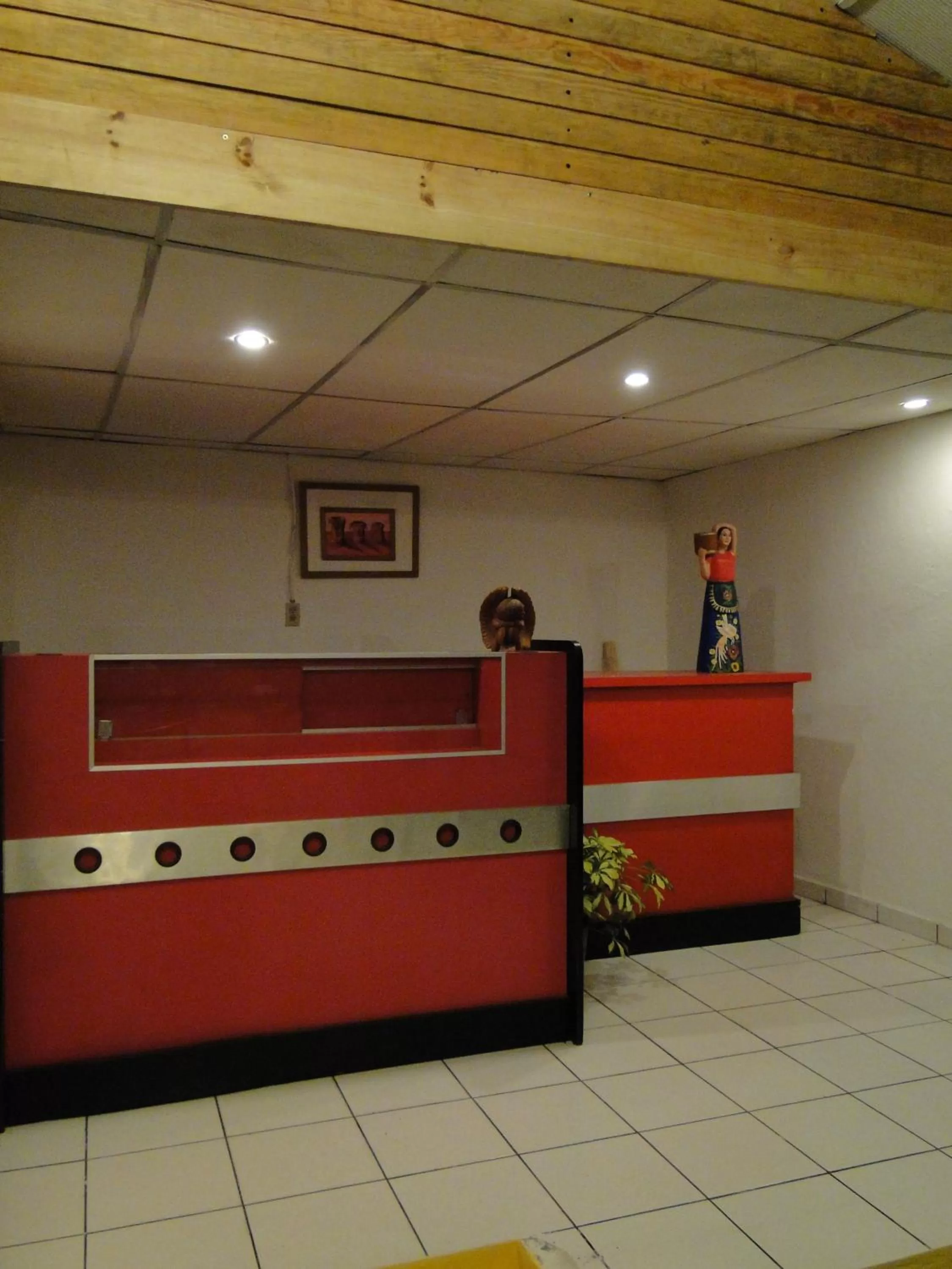 Lobby or reception in Hotel Caleta