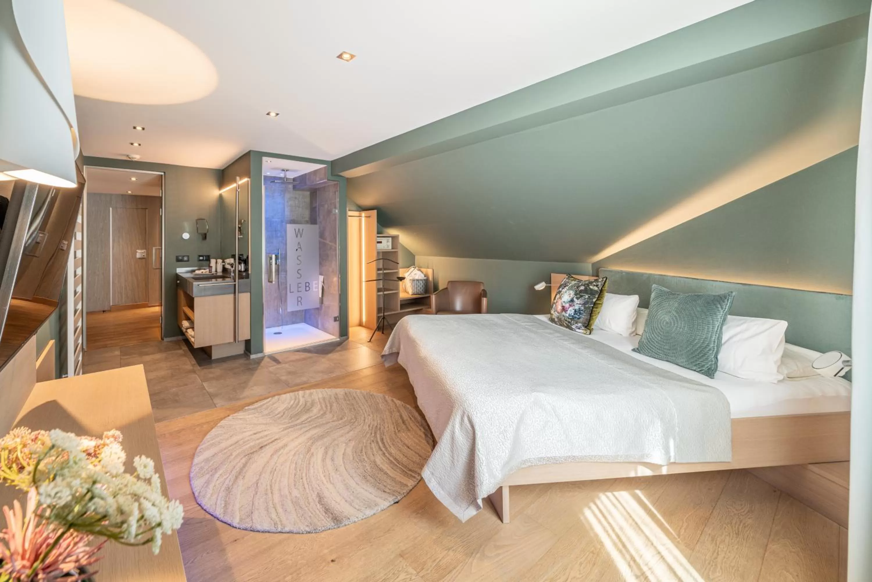 Photo of the whole room, Bed in hirschen dornbirn - das boutiquestyle hotel - skyrelax & wellness im rooftop