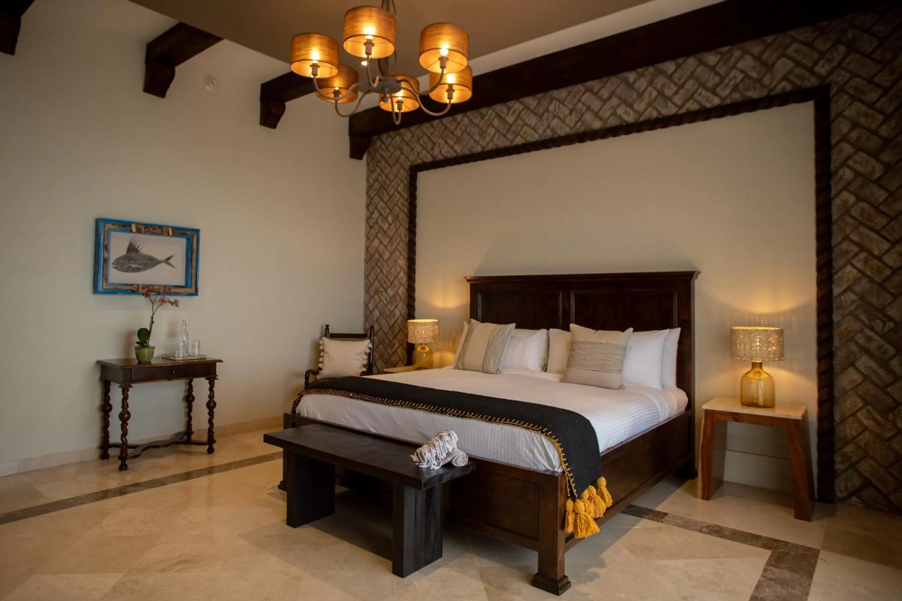 Bedroom, Bed in Orchid House Baja