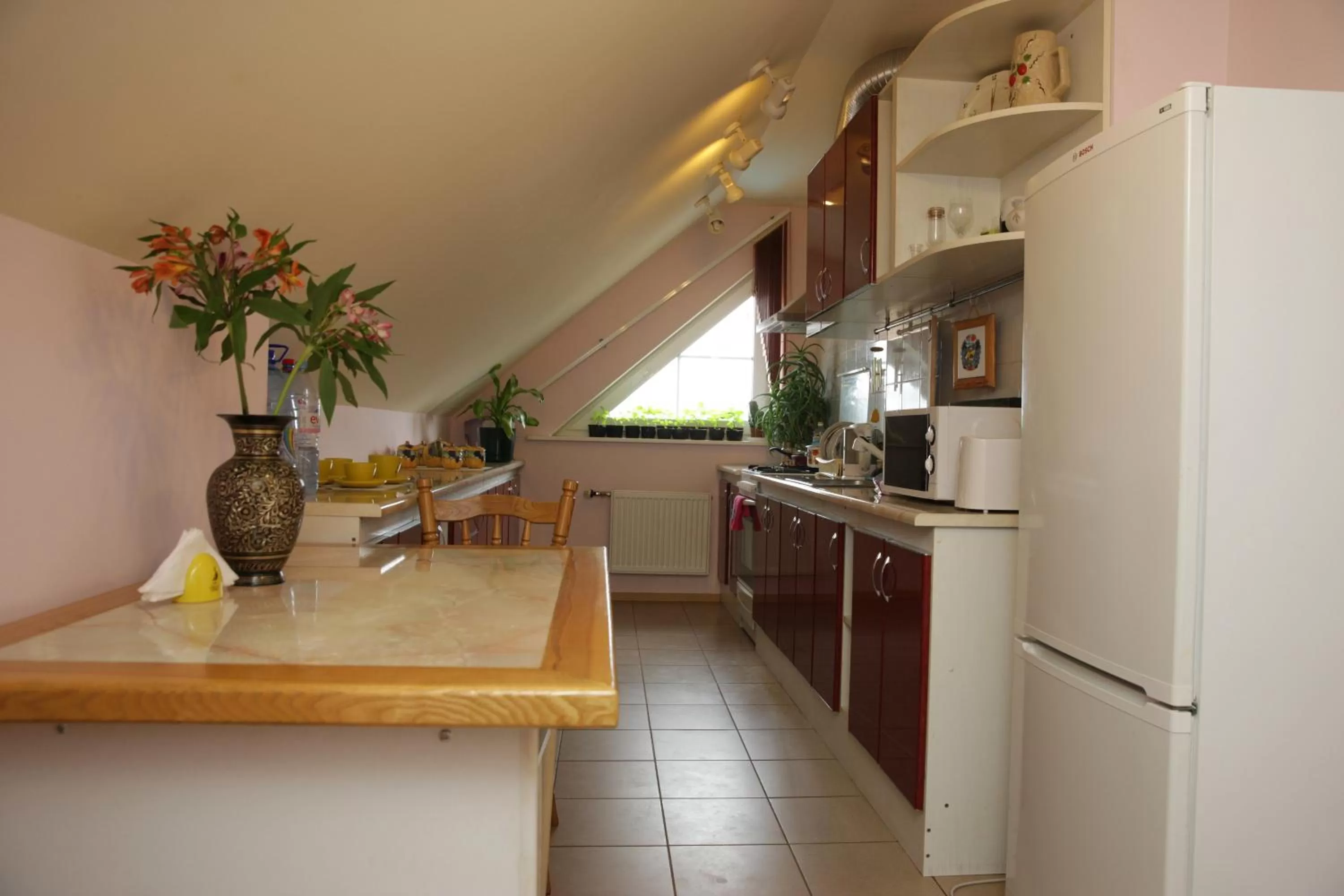 Kitchen or kitchenette in Guest House Linas