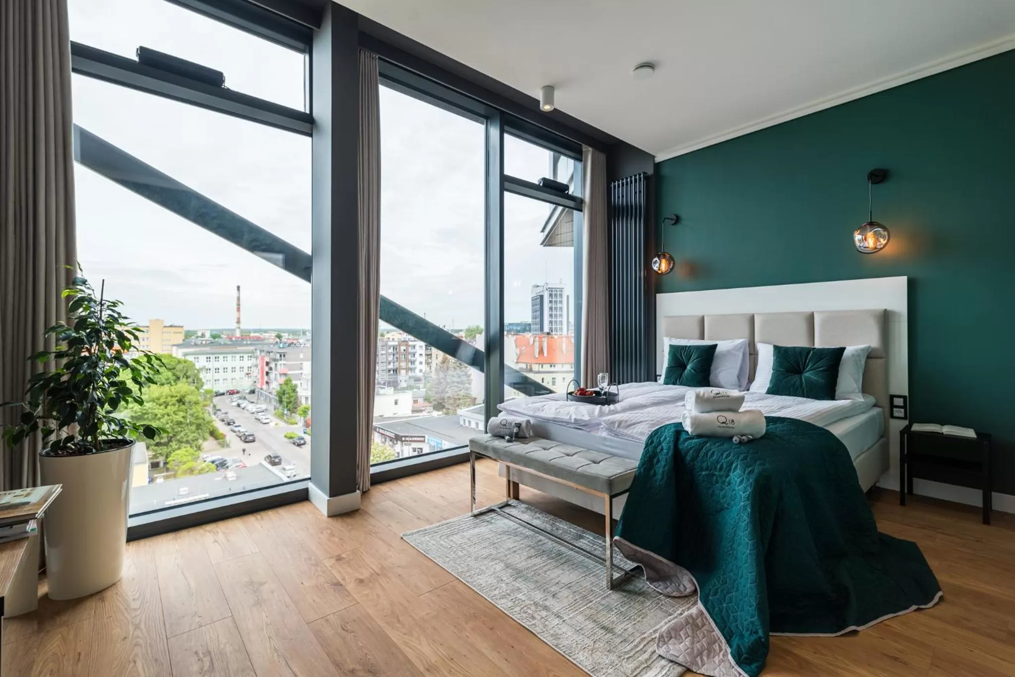 Bed in Q18 ApartHotel