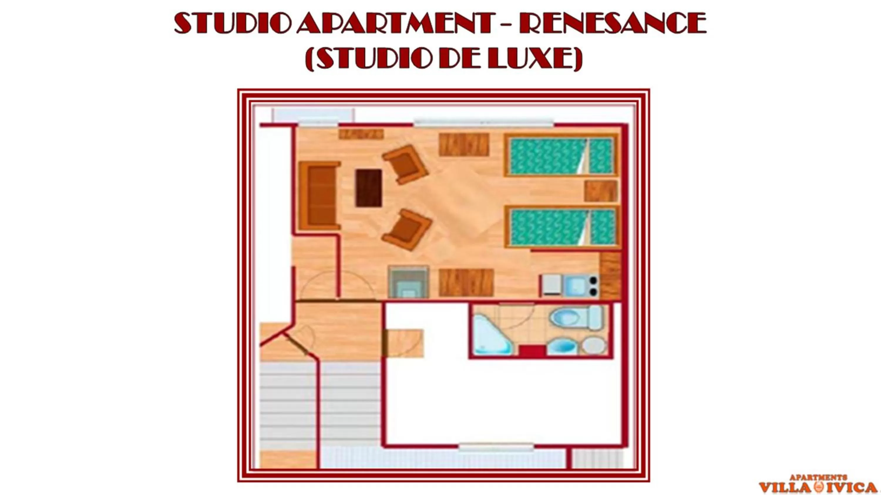 Photo of the whole room, Floor Plan in Spa & Pool Apartment Hotel - Restaurant VILLA IVICA
