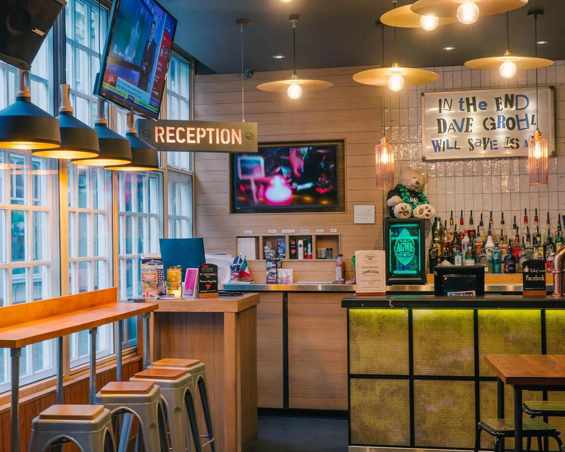 Lobby or reception in St Christopher's Inn Bath