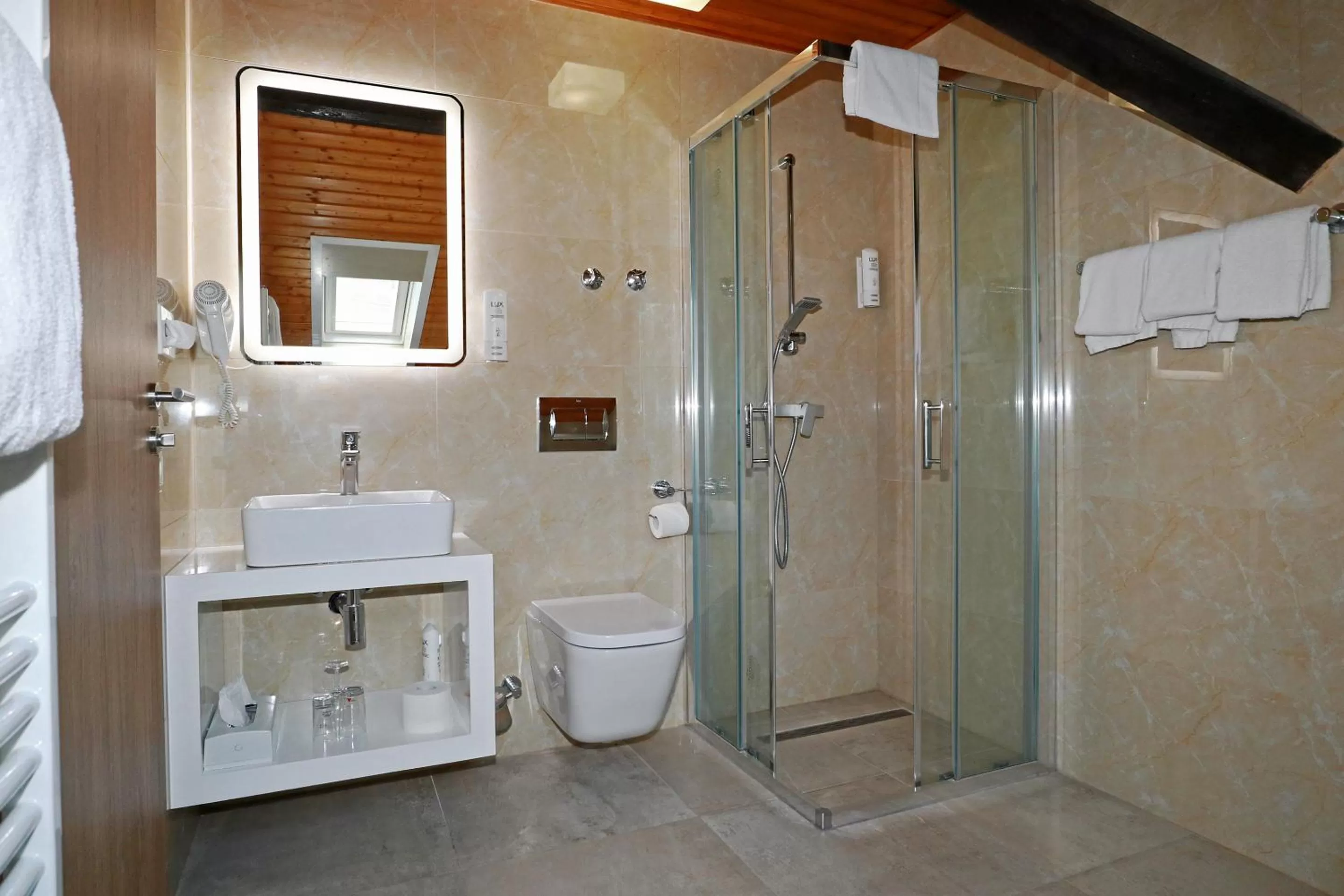 Shower in Hotel Danner