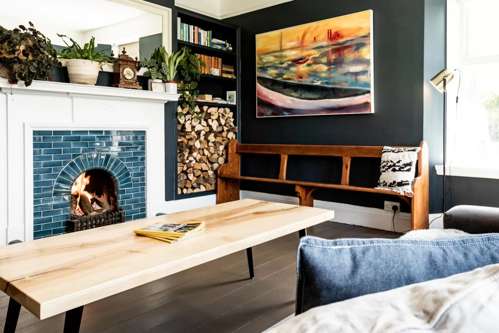 Living room in The Old Vicarage