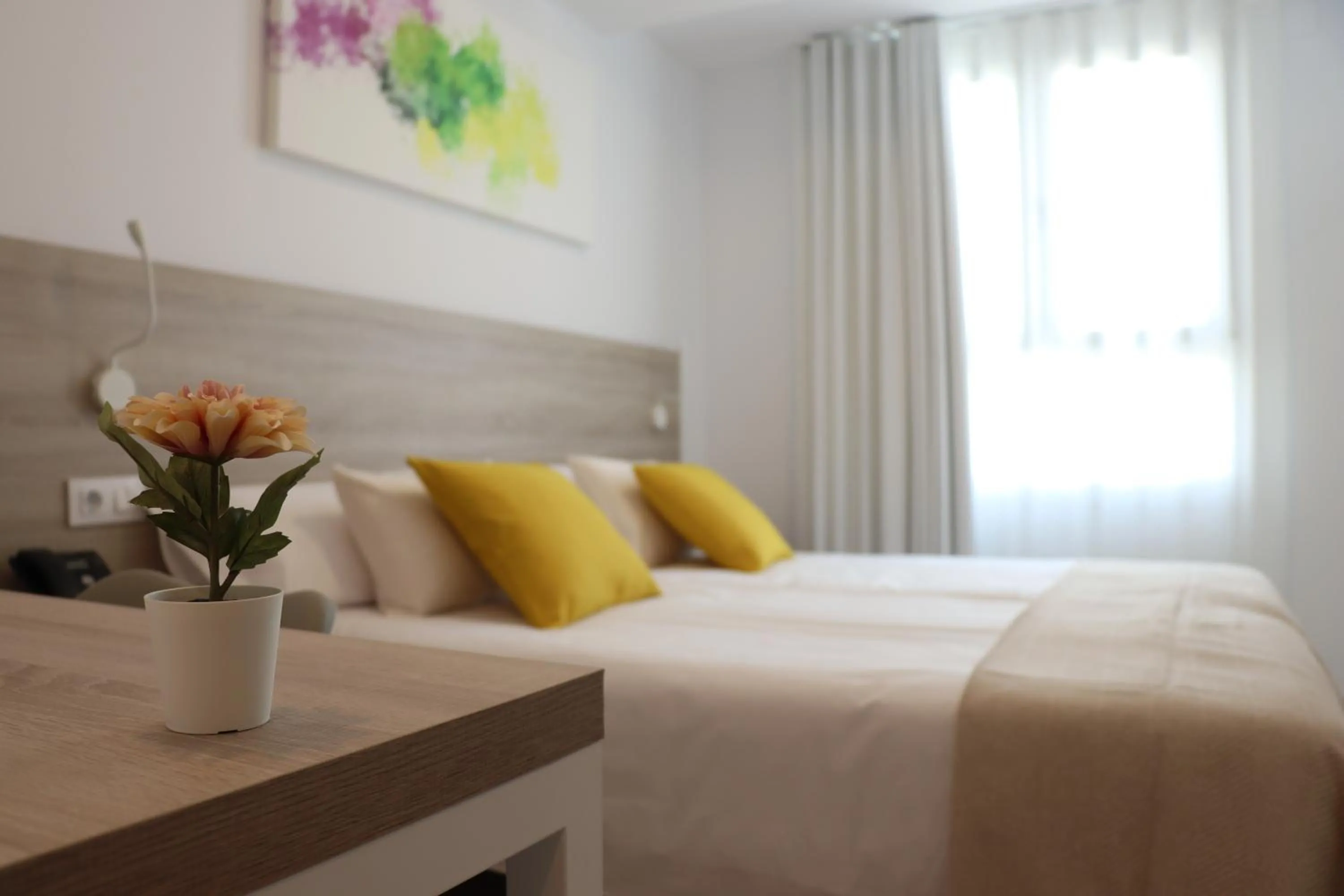 Bed in Hotel Sunna Benicassim