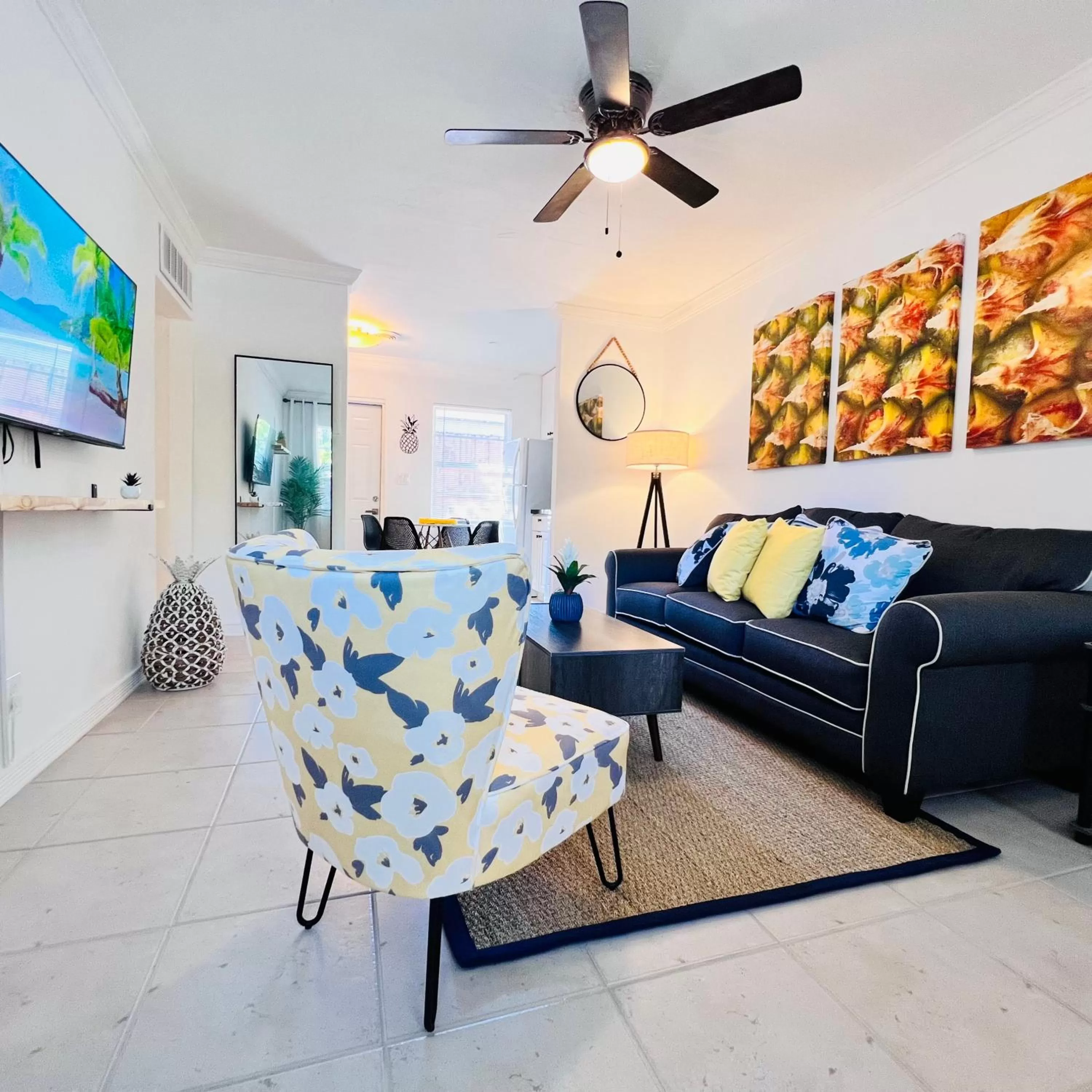 Living room in CocoBay 2BR Condos Near Beach, Galleria Mall, Wilton Manors, Cruise Port