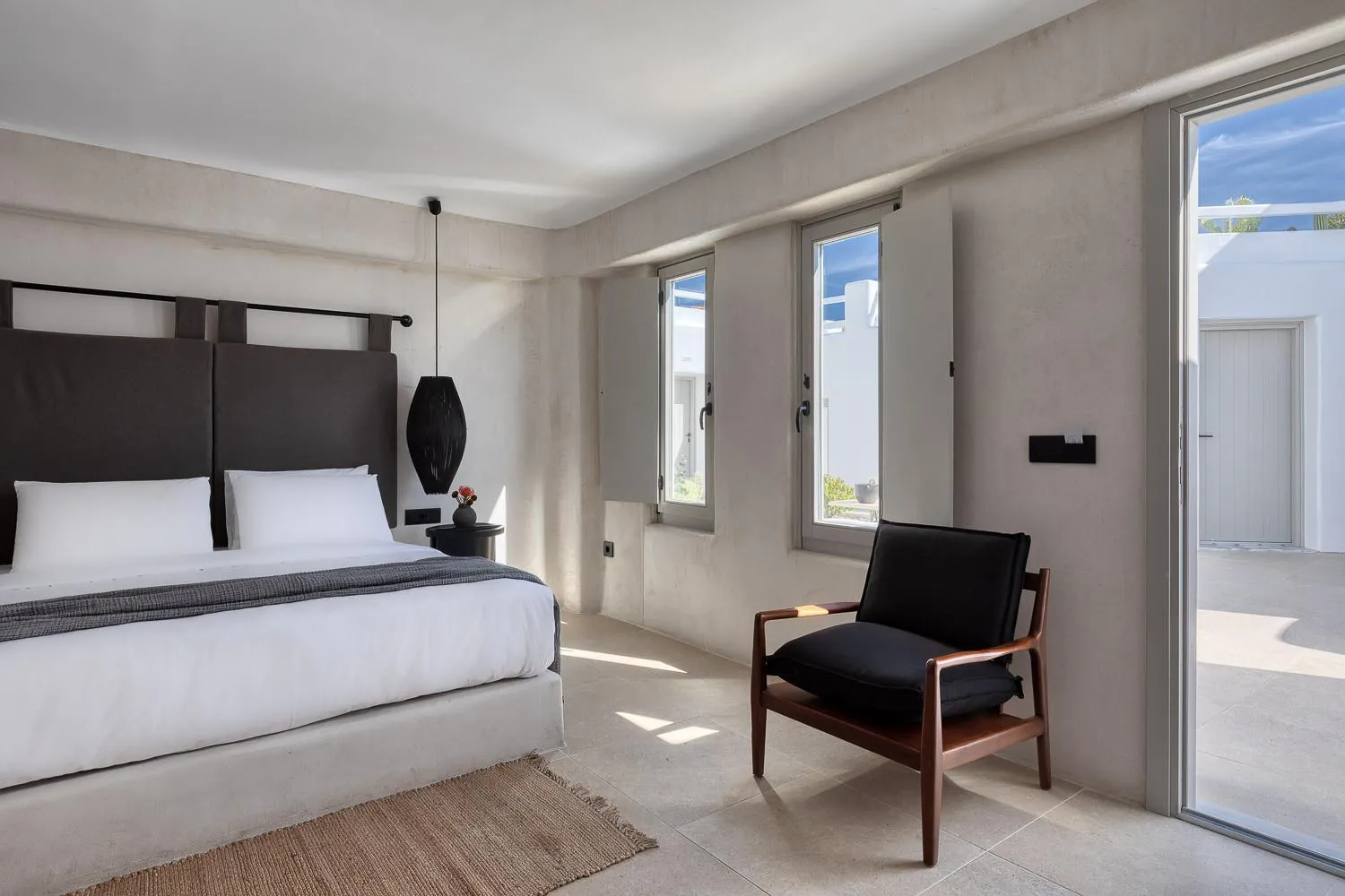 Bed in Rocabella Mykonos Hotel