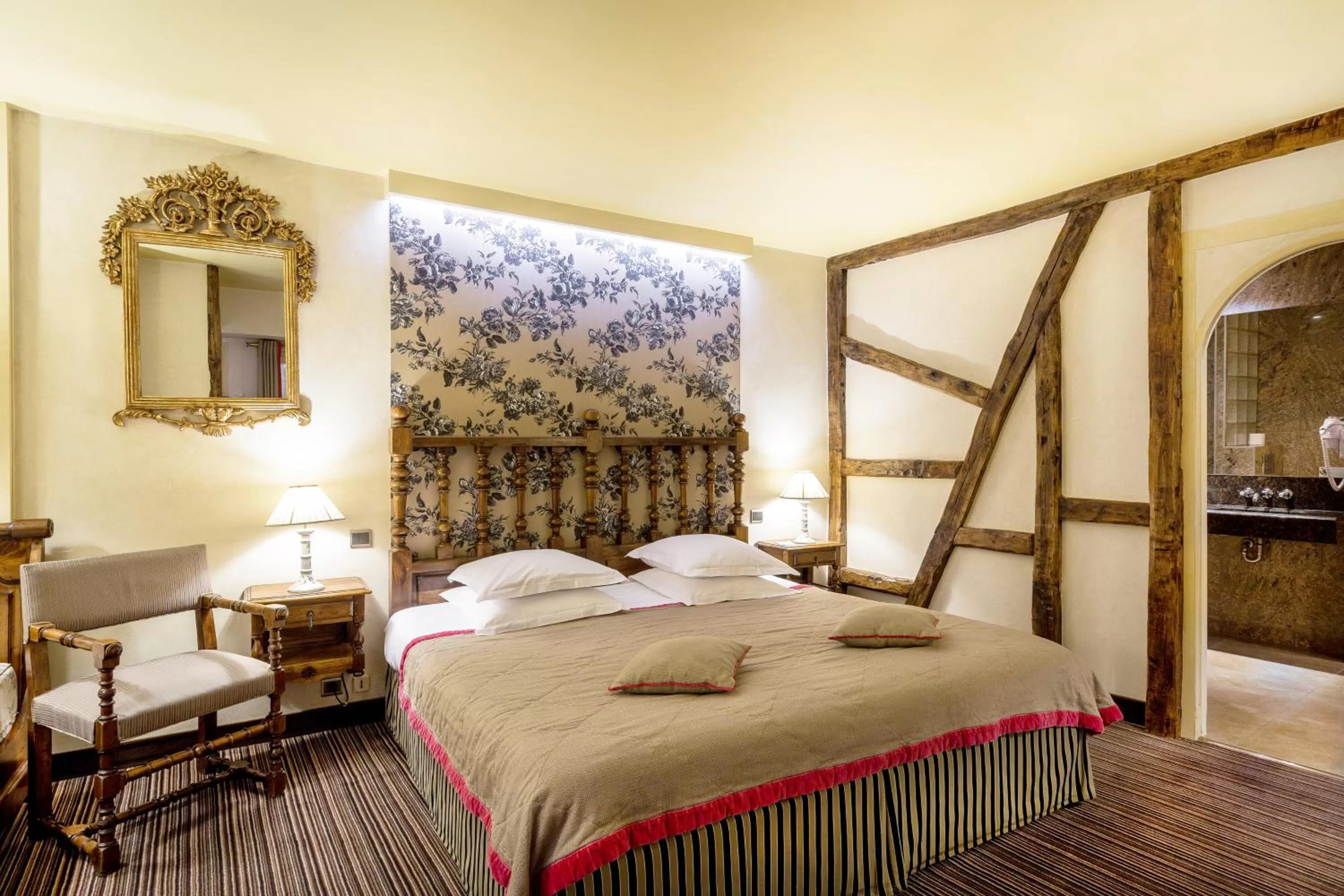 Decorative detail, Bed in Hotel Left Bank Saint Germain