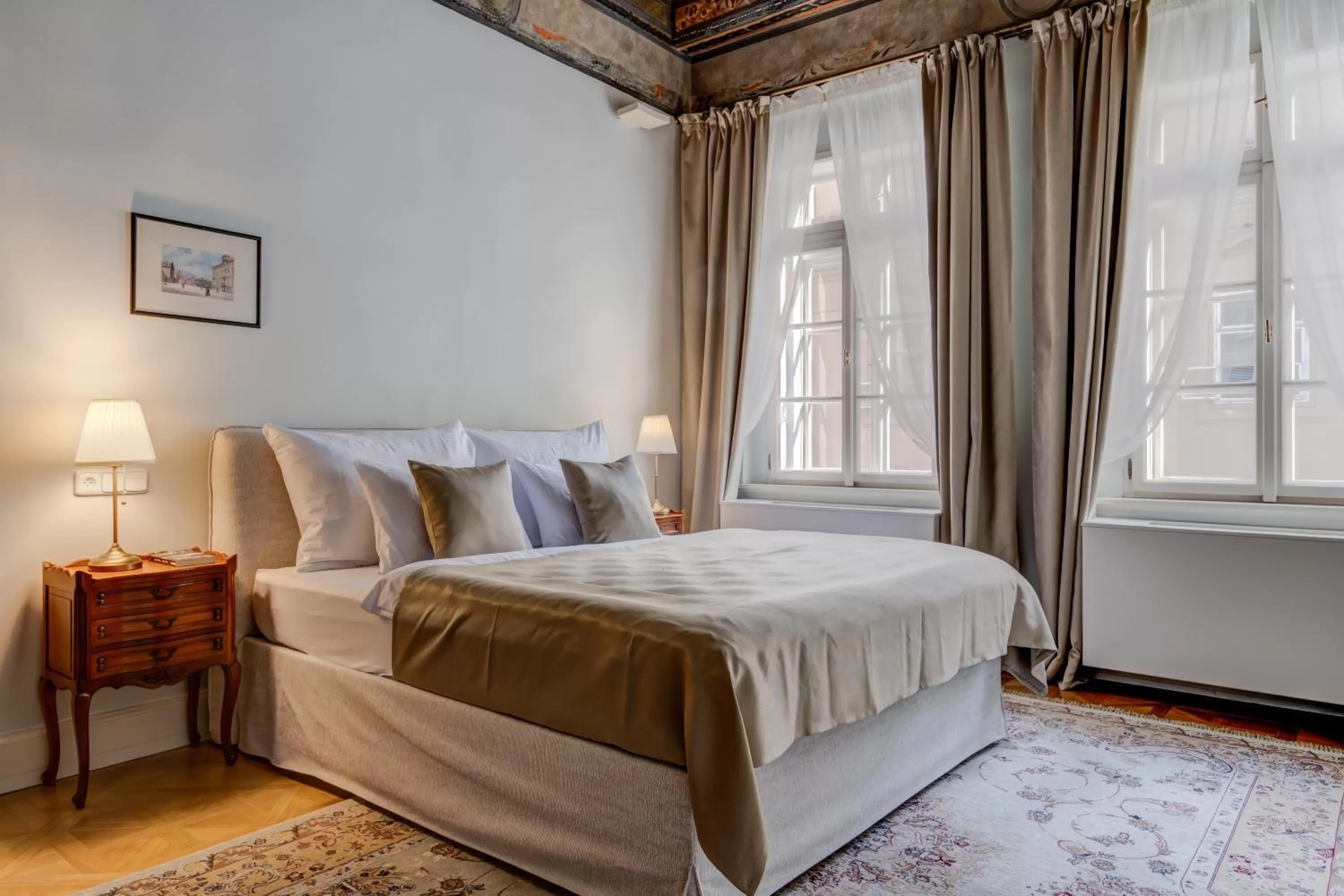 Bed in Hotel Nerudova 211