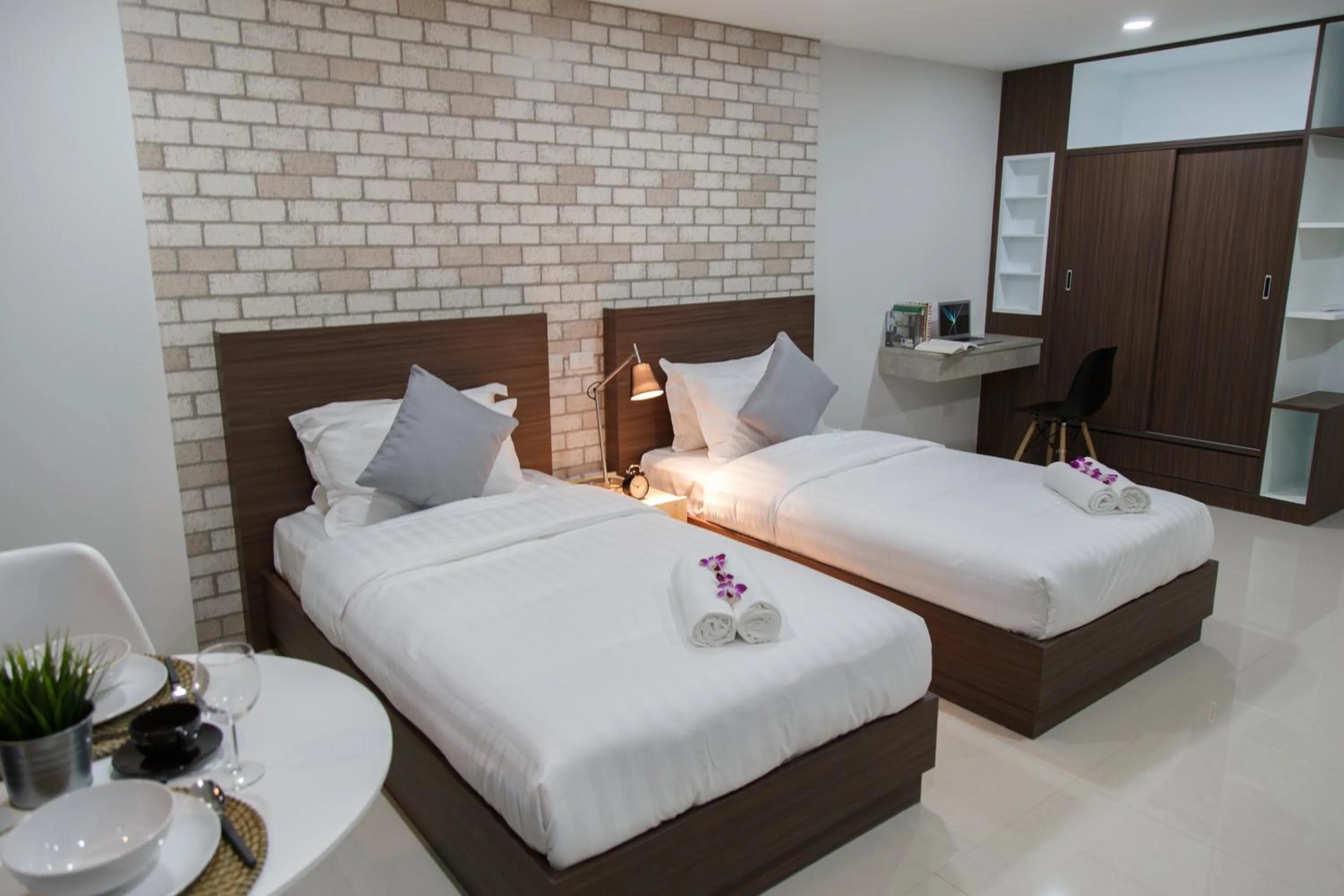 Decorative detail, Bed in Q Space Residence