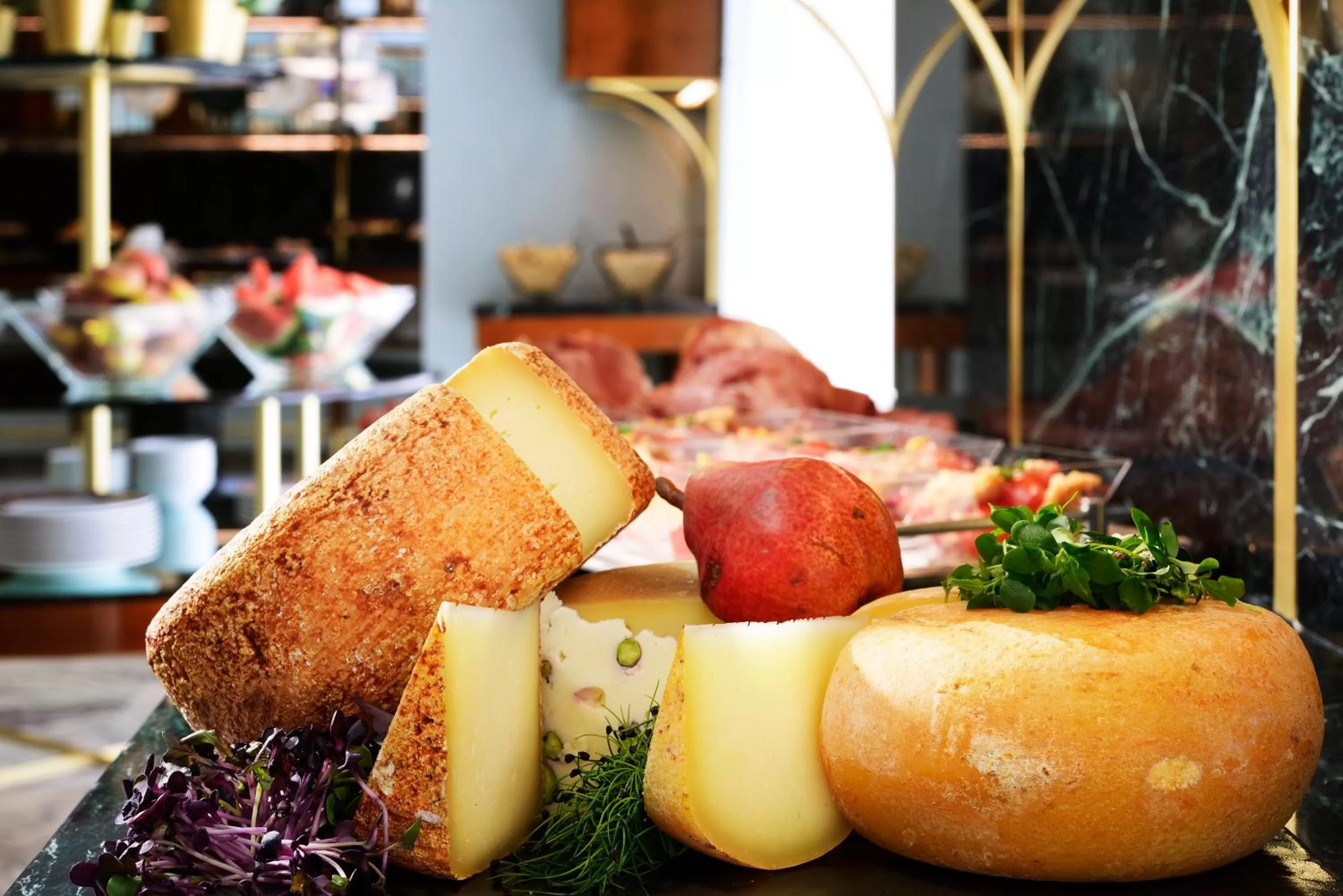 American breakfast in Grand Hotel Minerva