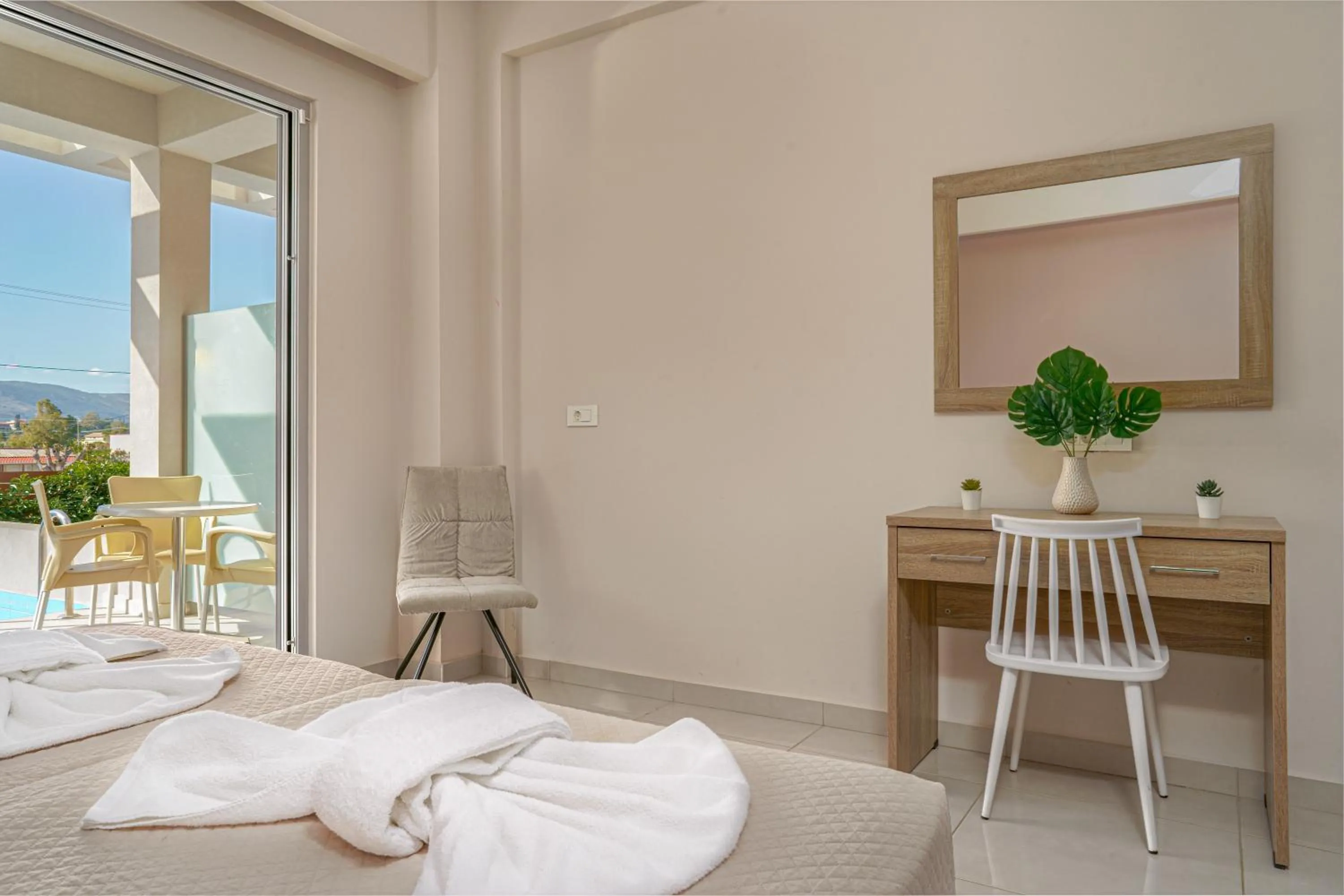 Property building, Bed in Poseidon Beach Hotel