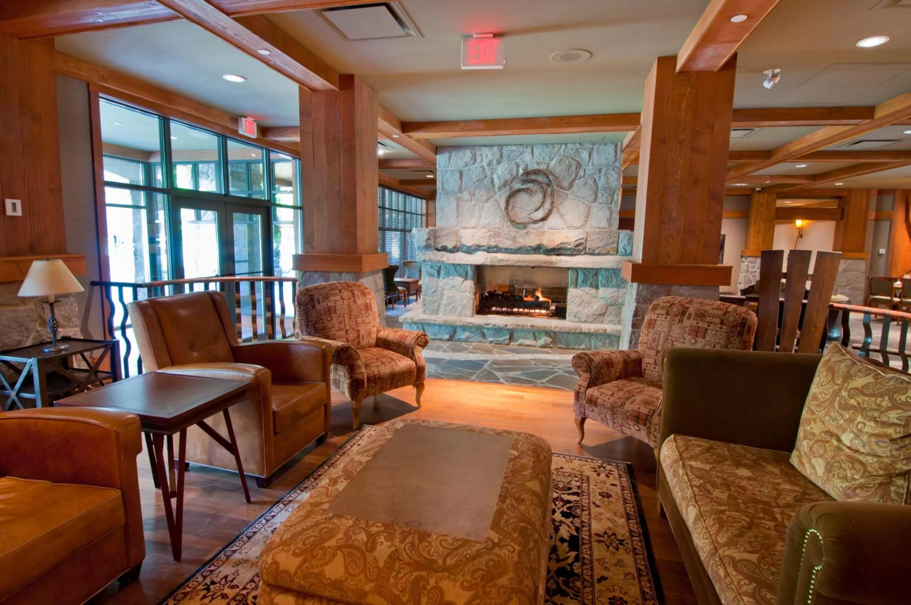 Lobby or reception in First Tracks Lodge