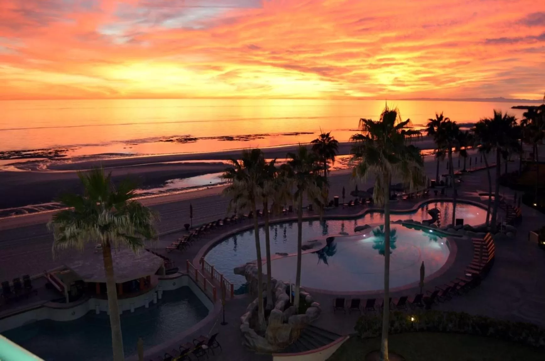 Pool view in Sonoran Sea 310-W - Modern 1 bedroom