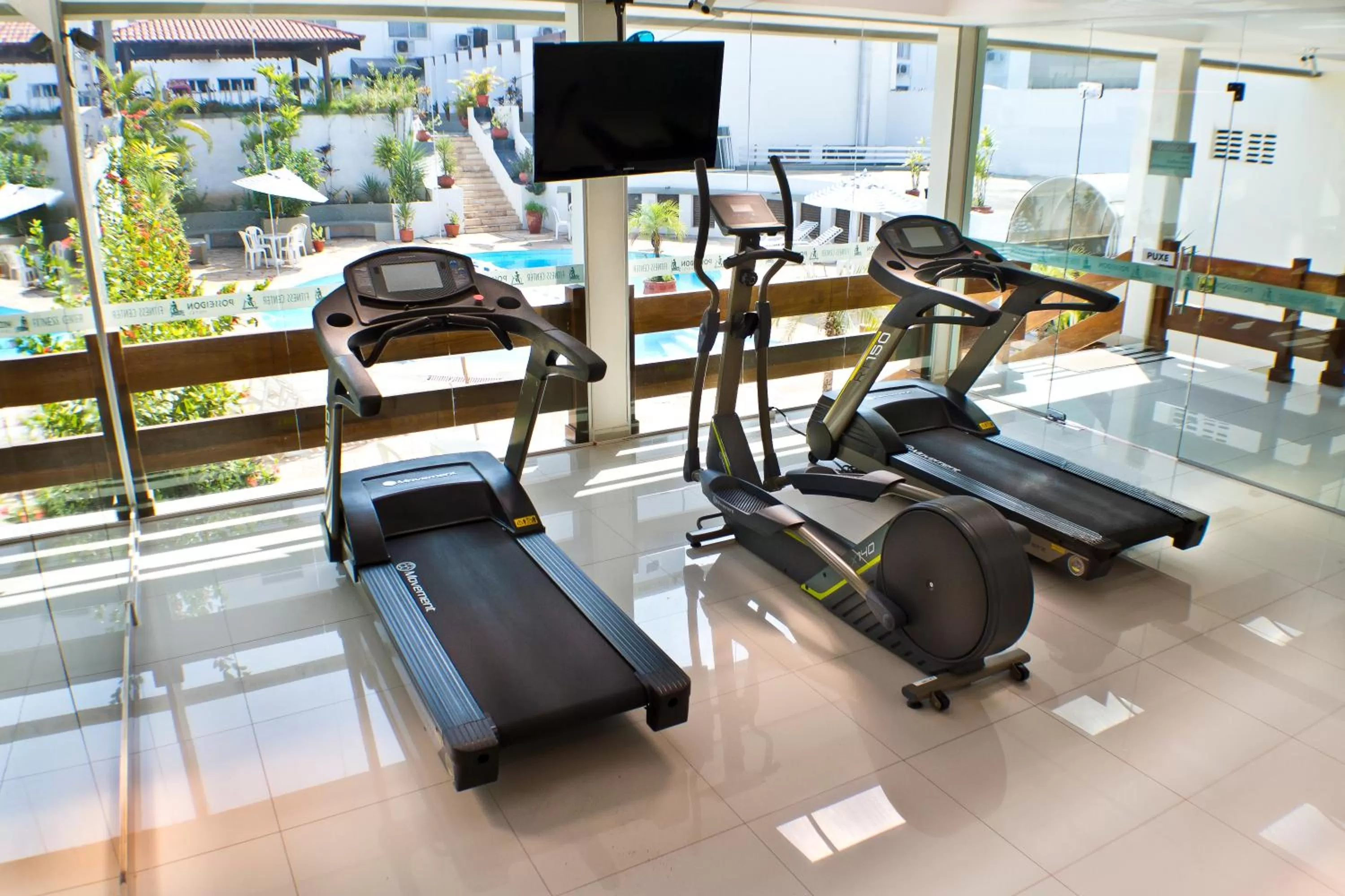 Fitness centre/facilities in Posseidon Hotel