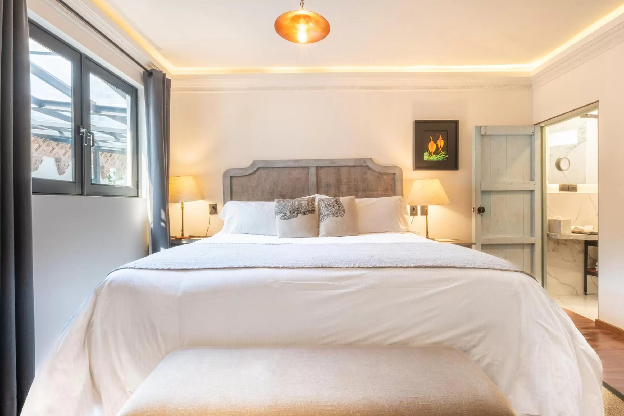 Bed in Orchid House Mexico City