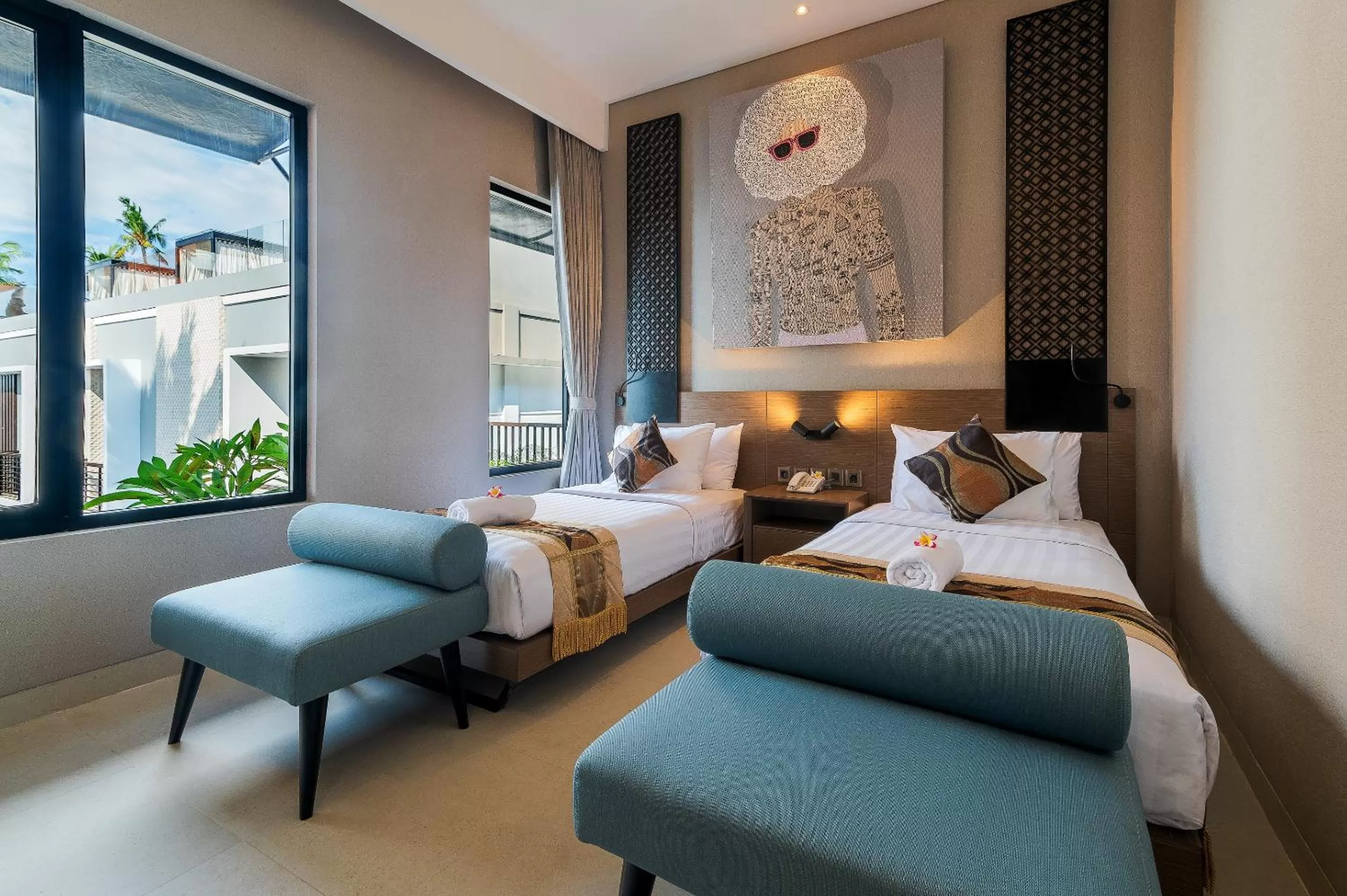 Bed in Padmasari Resort Lovina