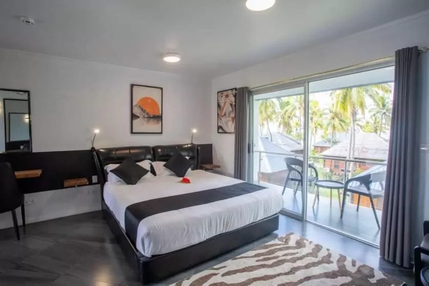 Bed in Club Fiji Resort