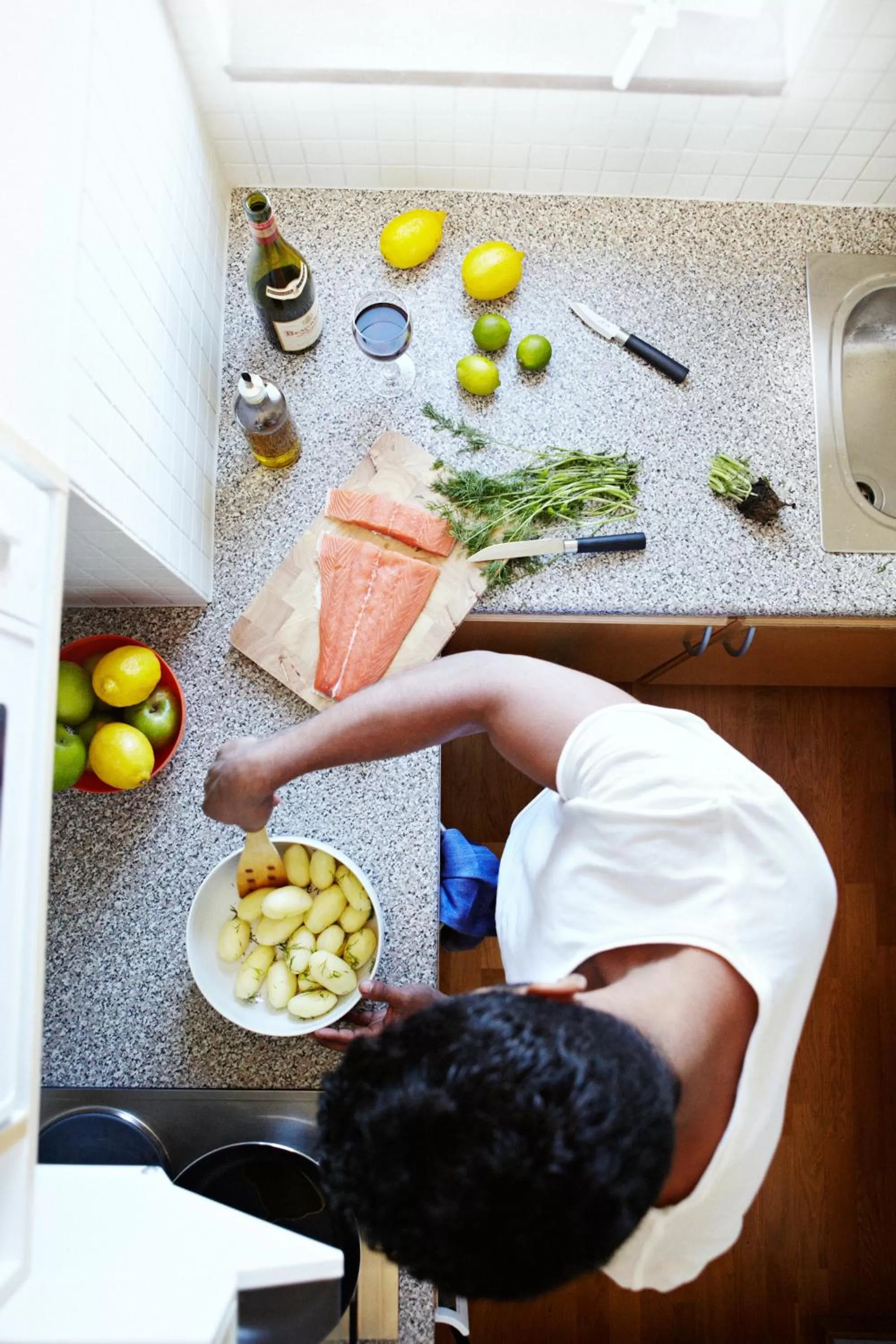 Kitchen or kitchenette in Forenom Hotels & Apartments Stockholm Alvik