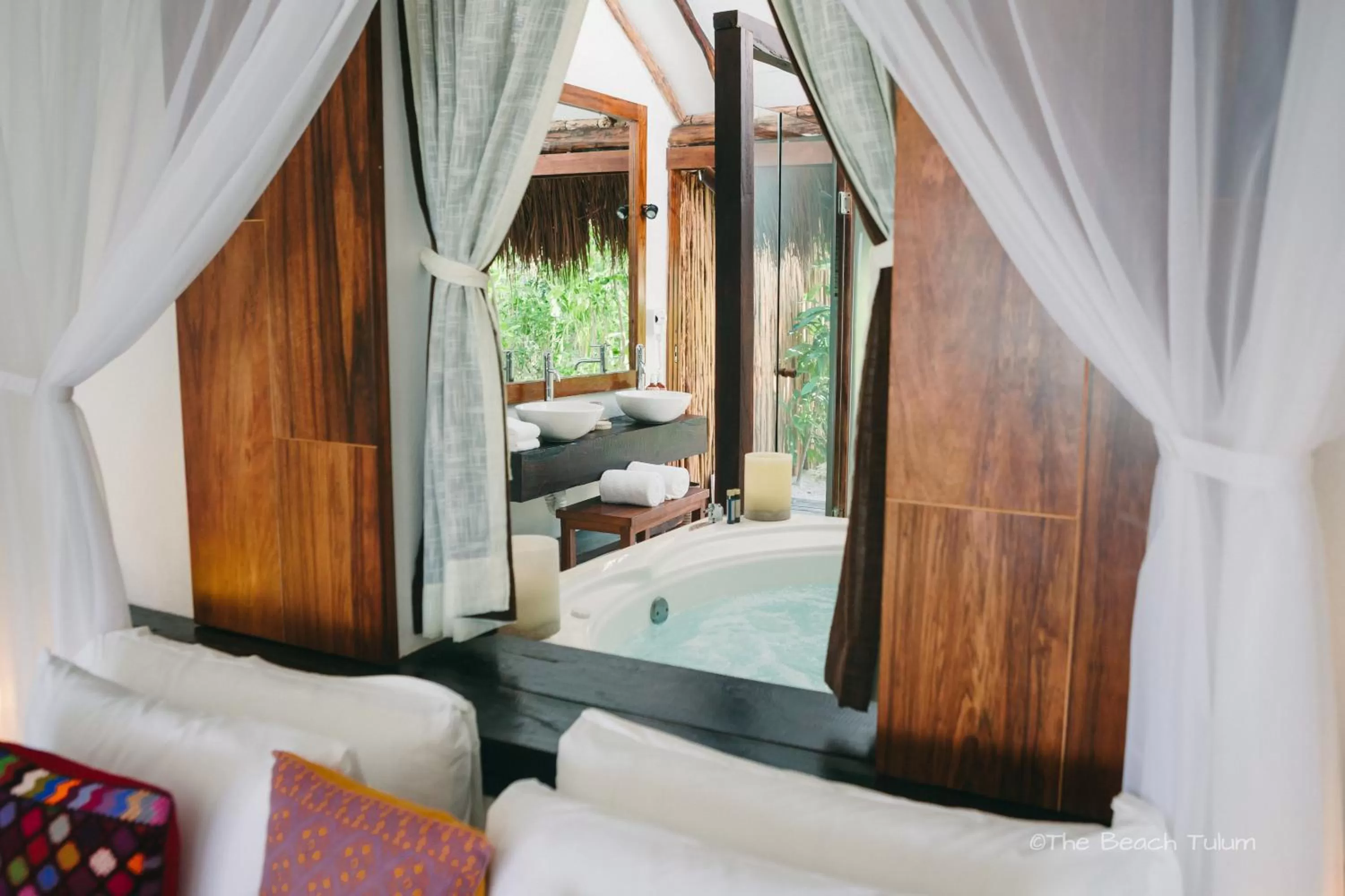 Decorative detail, Bed in The Beach Tulum Hotel