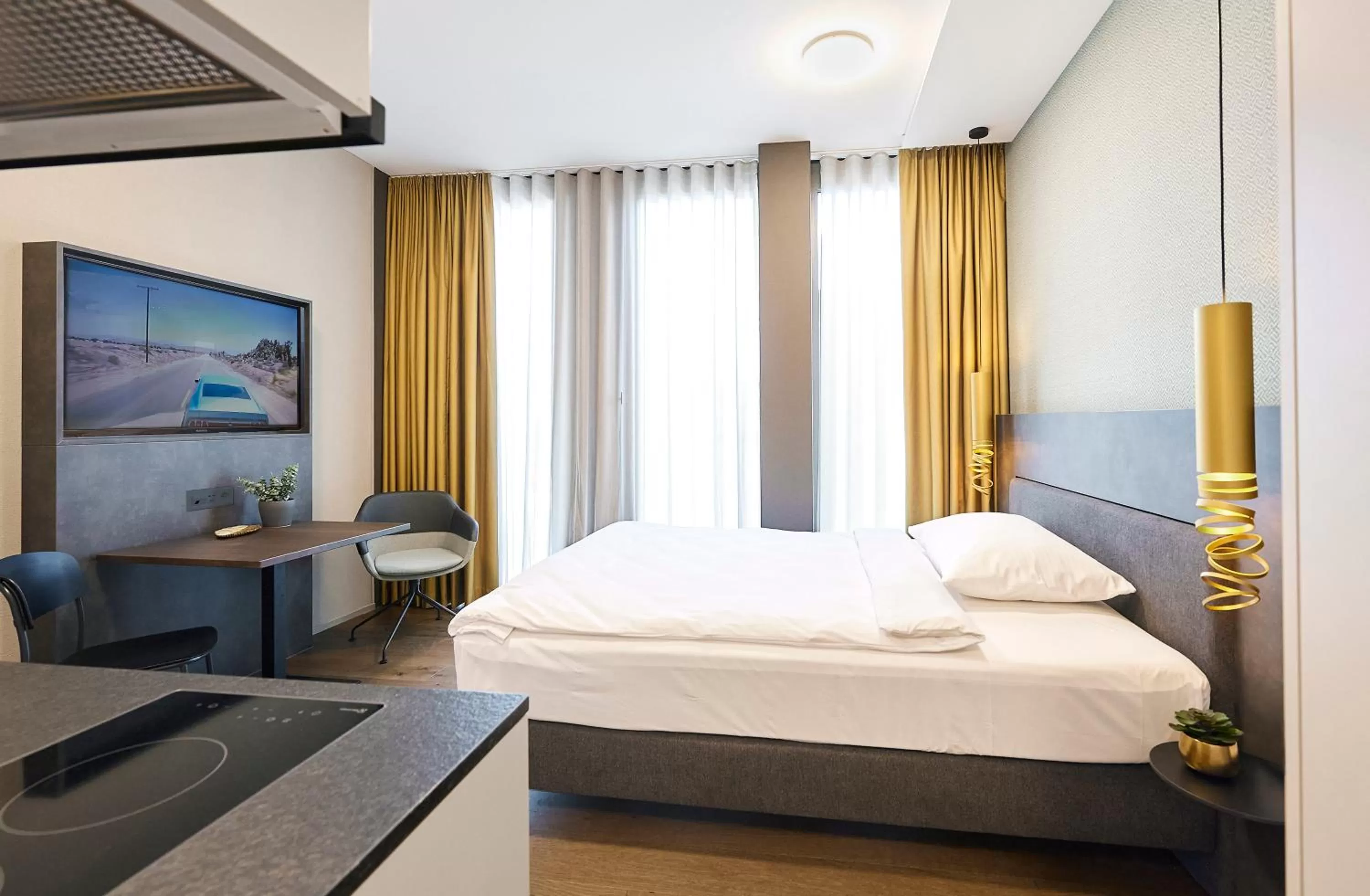 Bed in Lumen Apartments