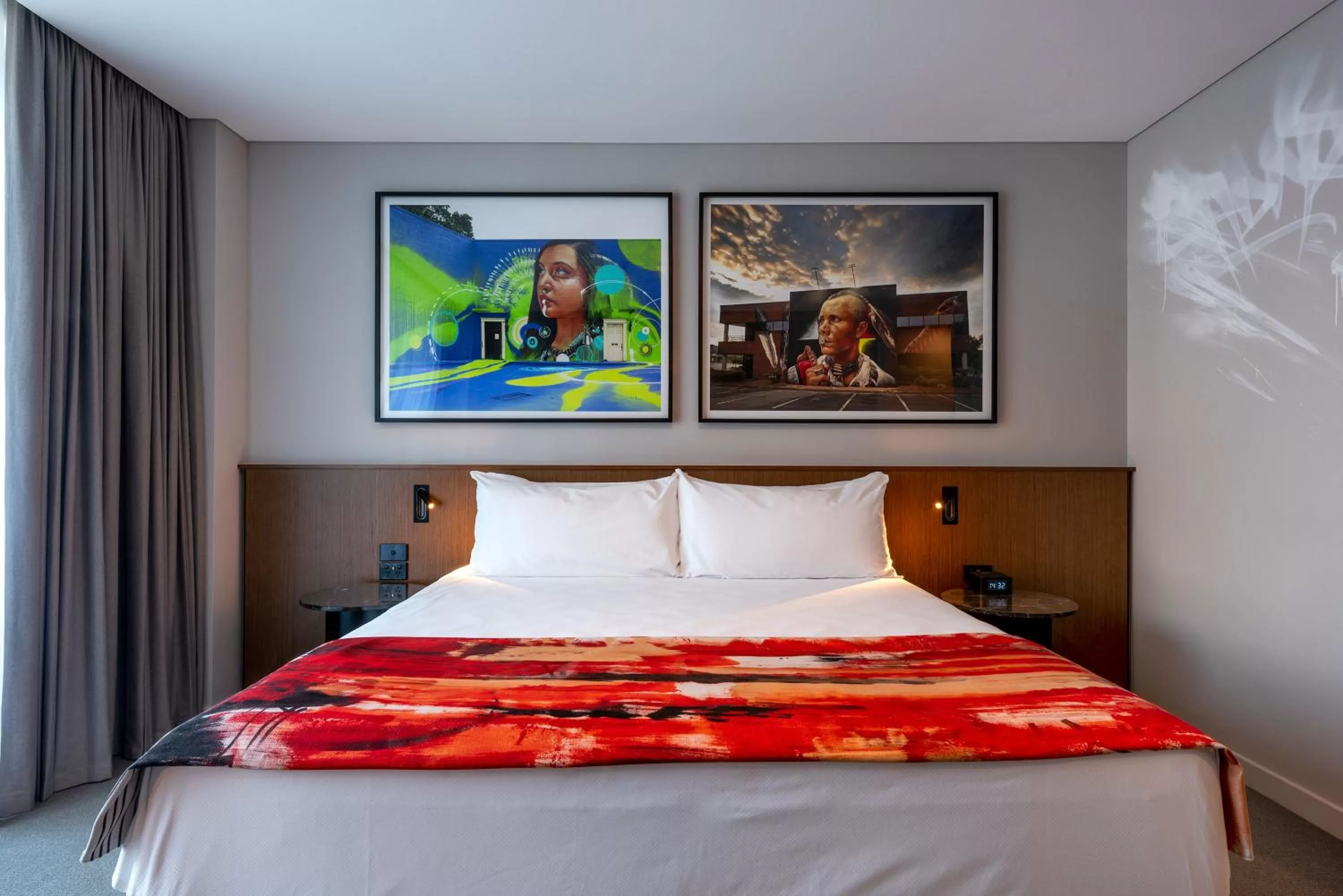 Bed in The Adnate Perth - Art Series