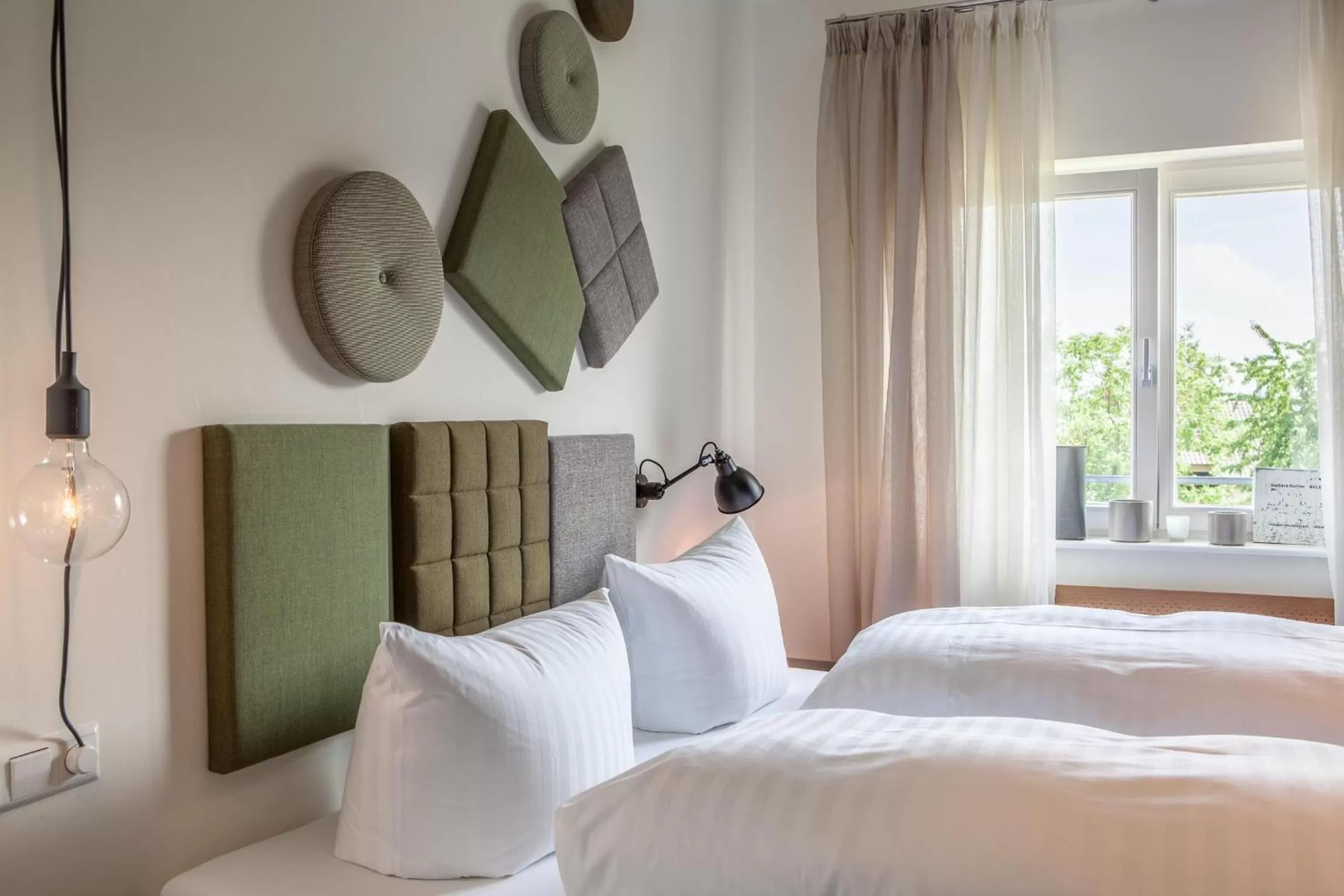 Bed in Romantikhotel Rebstock art & design