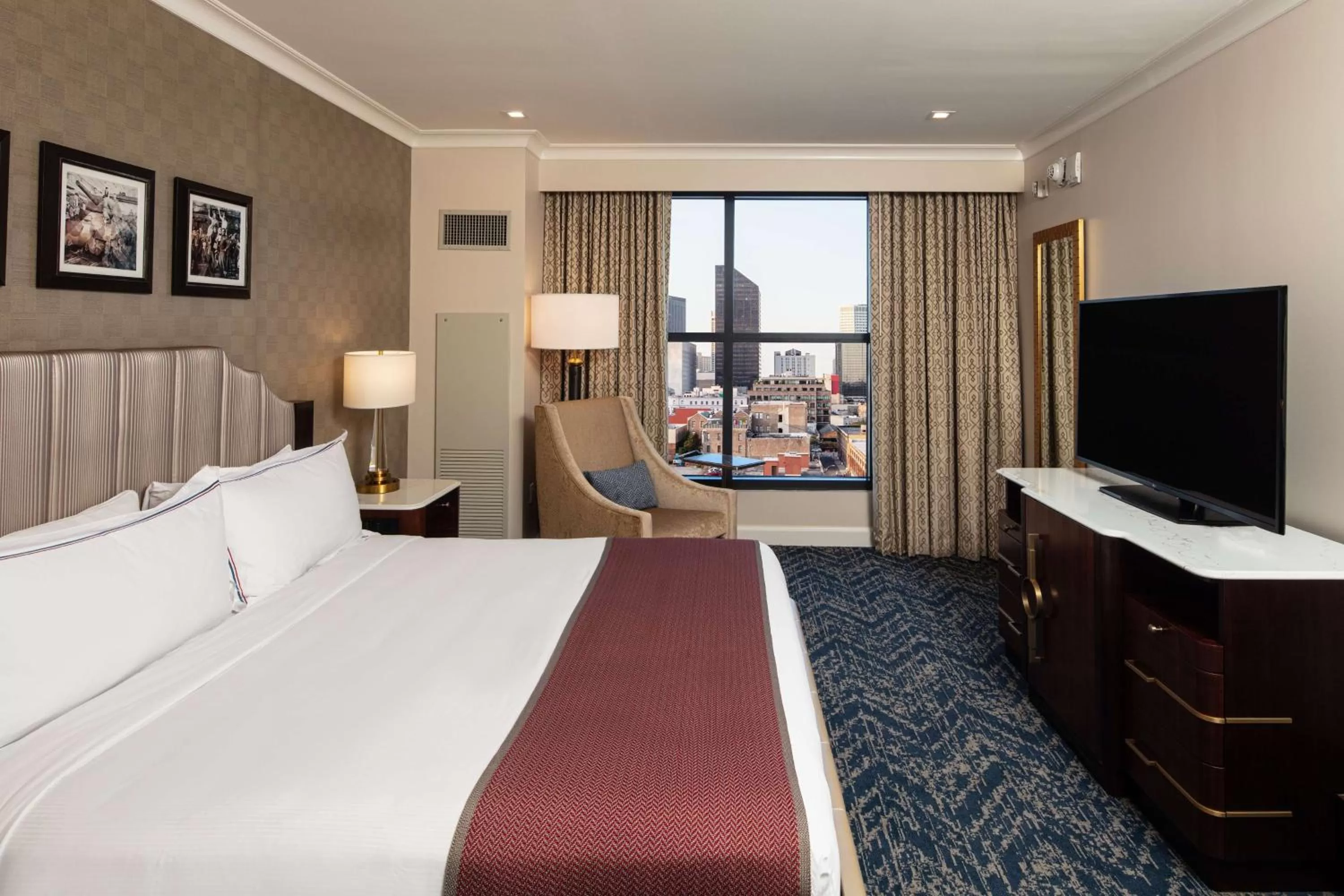 Bed in The Higgins Hotel New Orleans, Curio Collection by Hilton