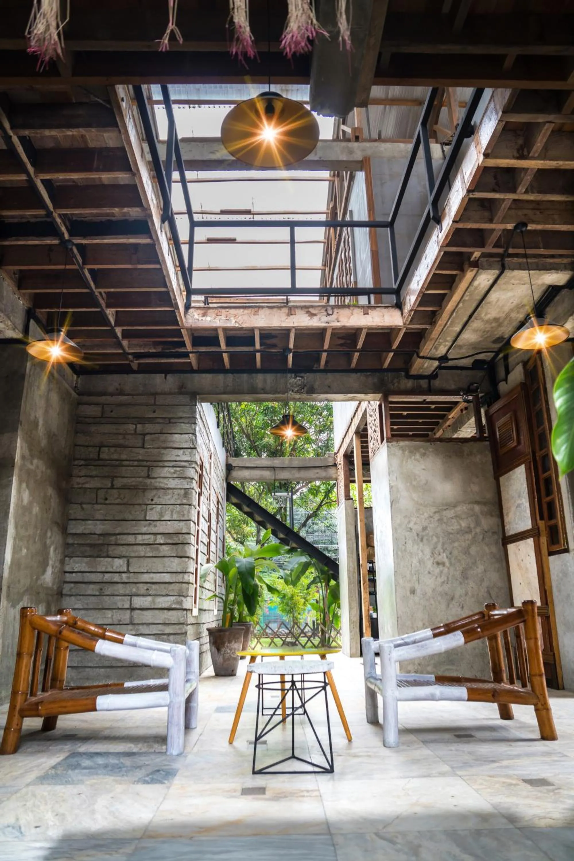 Patio in The Flying Fish Hostel