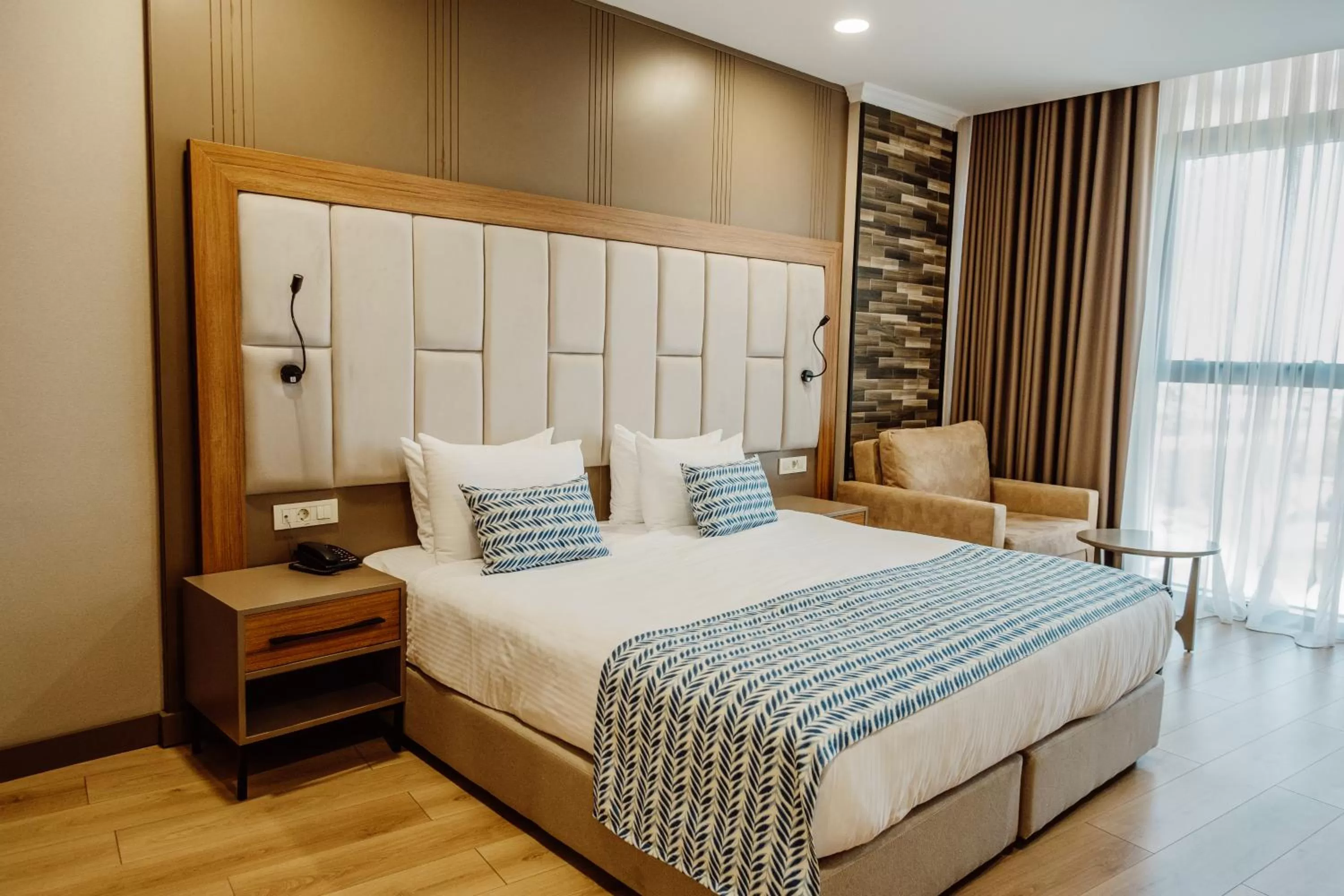 Bed in King Solomon Batumi Hotel