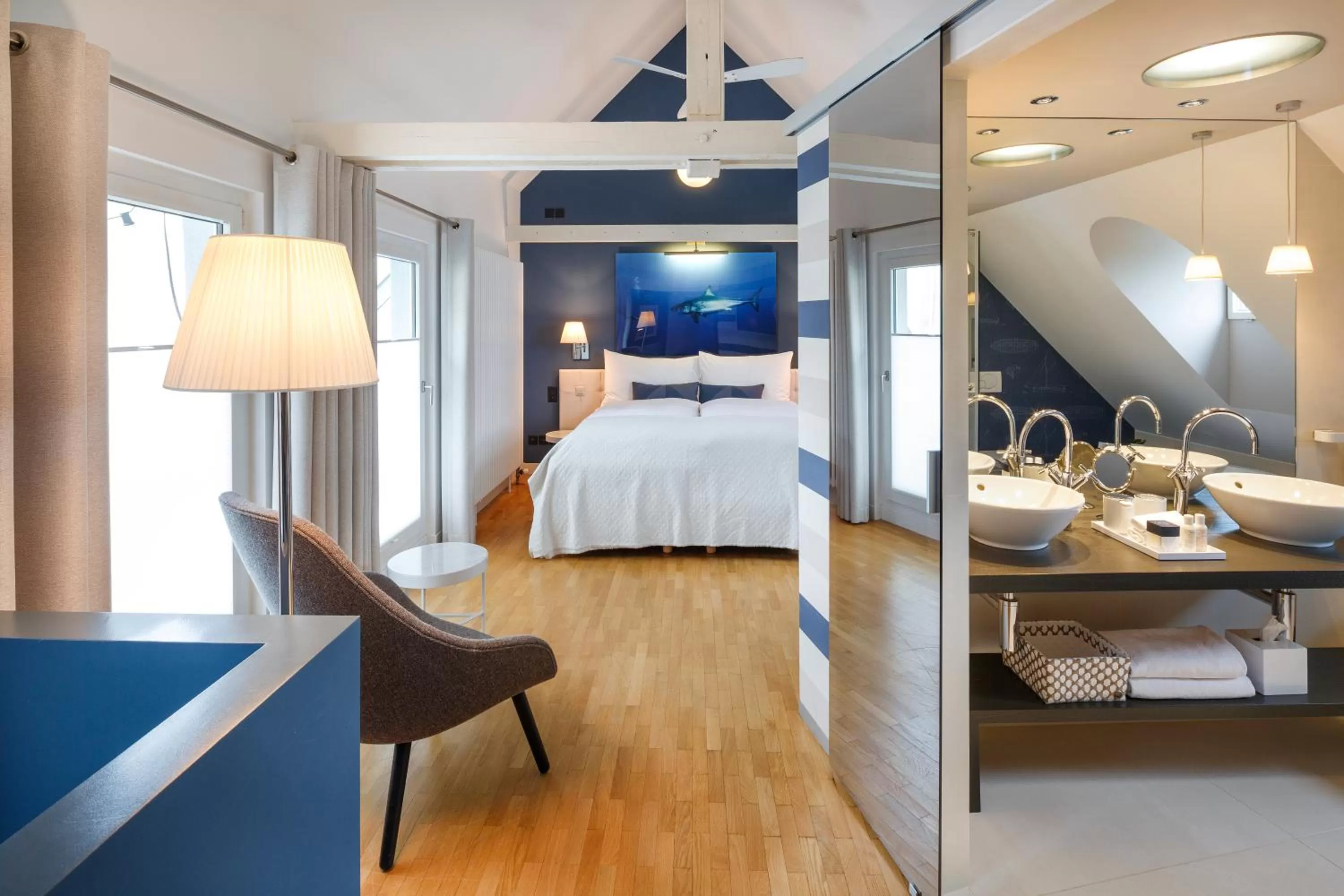 Bedroom, Bed in Hotel Seehof