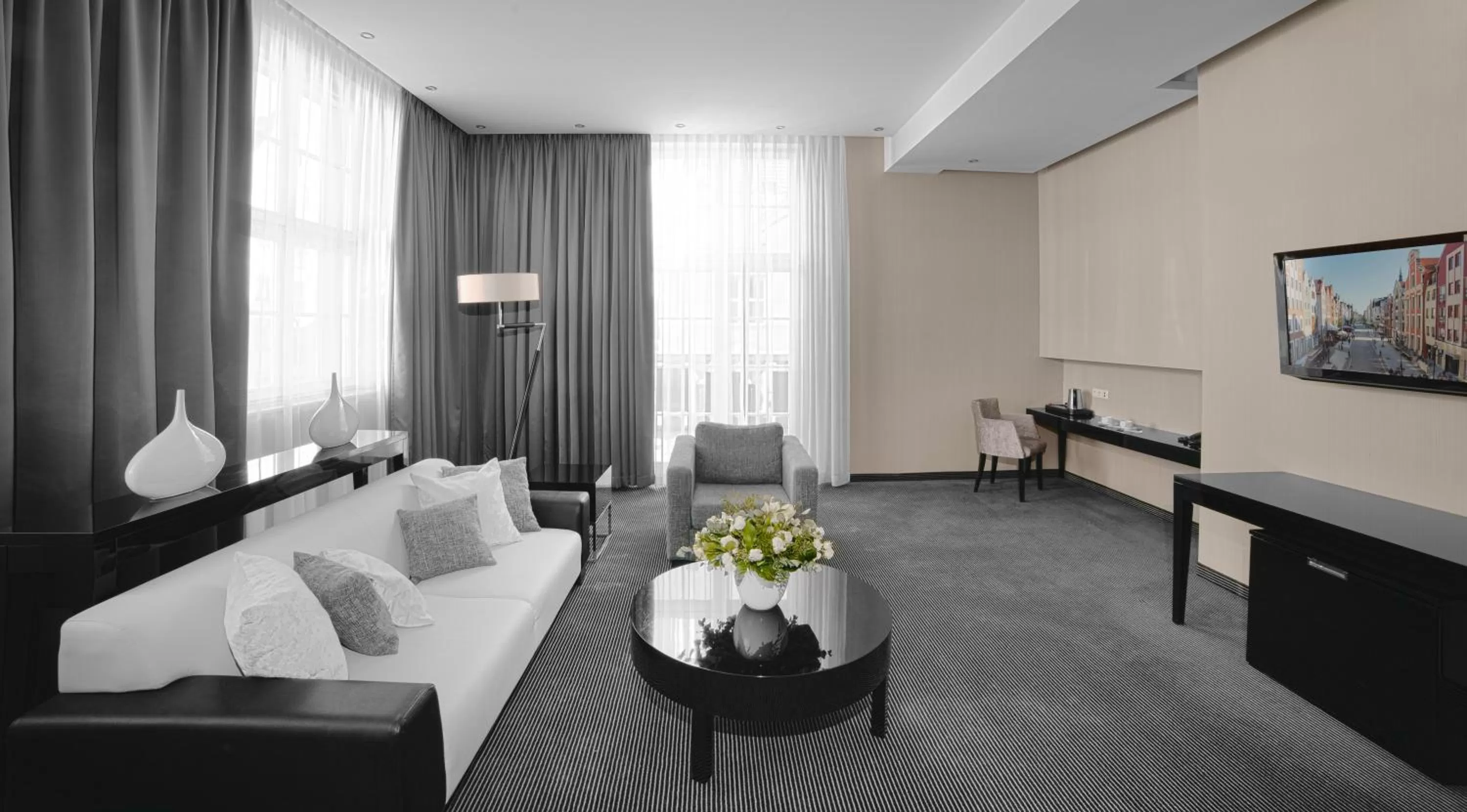 TV and multimedia, Bed in Focus Hotel Premium Elbląg