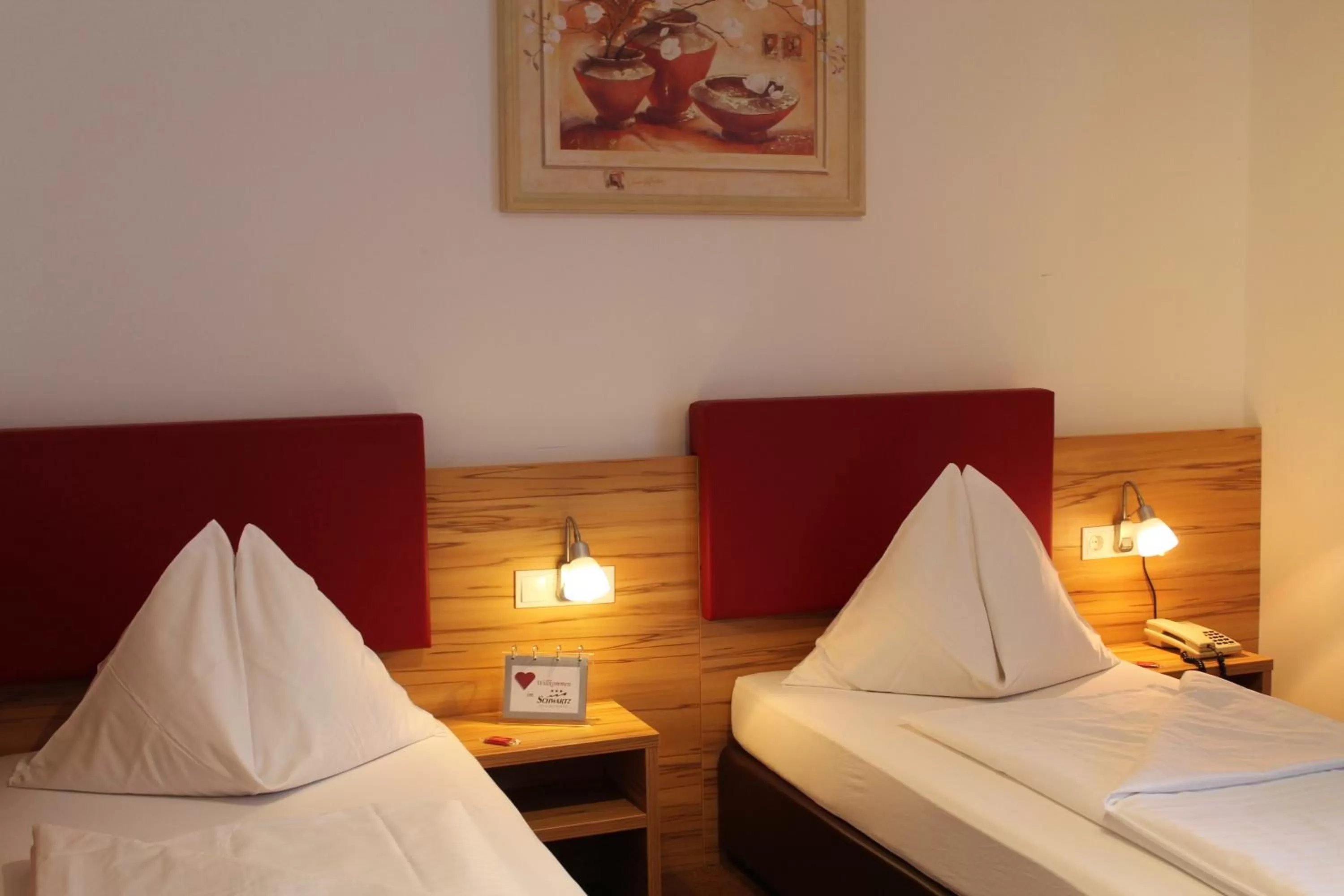 Bed in Hotel Restaurant Schwartz