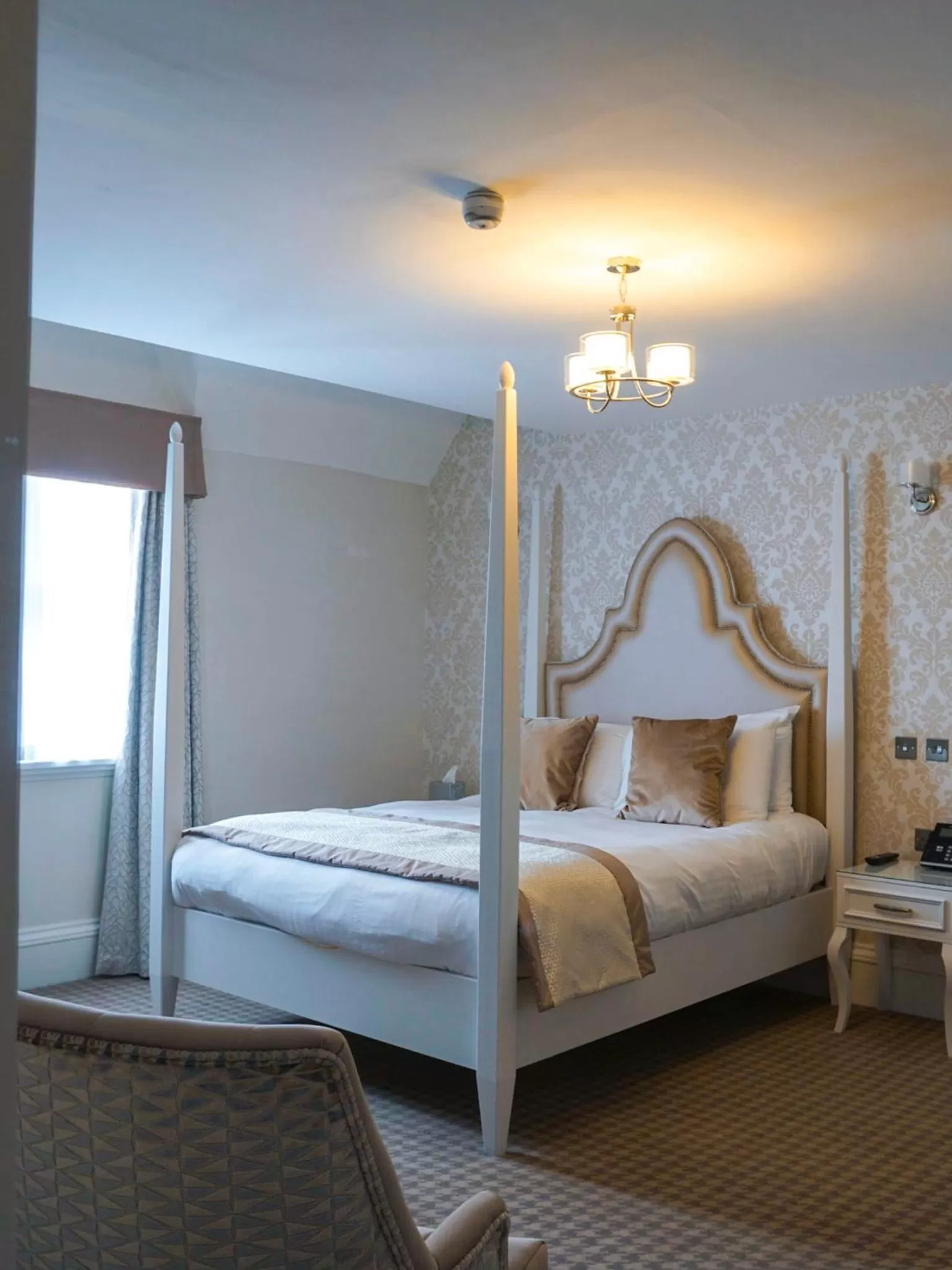 Bedroom, Bed in Wroxall Abbey Hotel