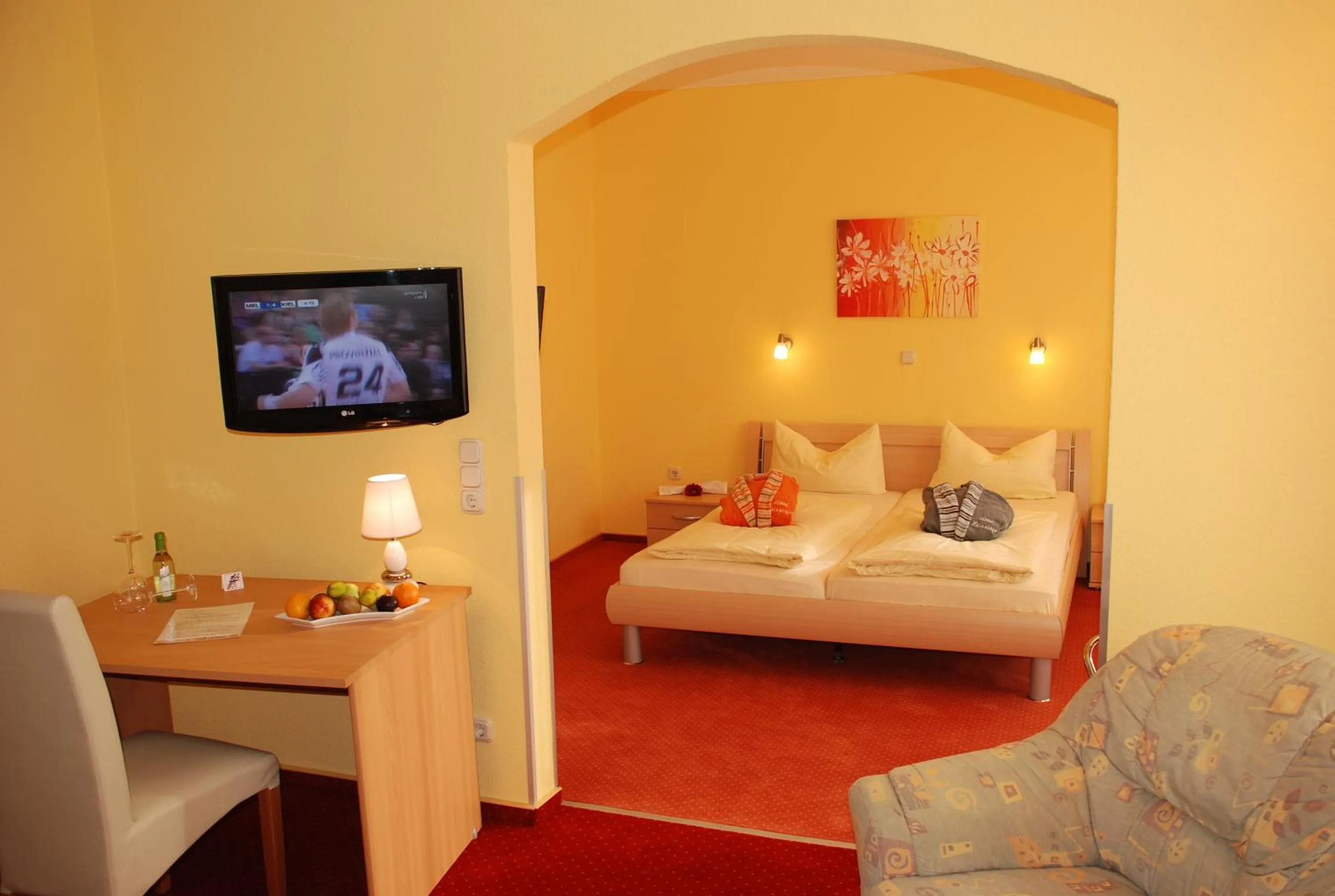 Bed in Hotel Heissinger