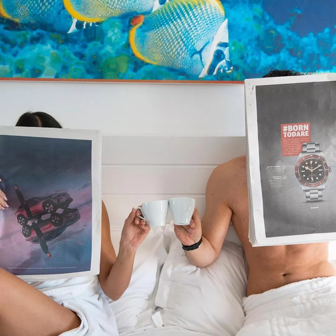 People, Bed in Hotel Miramare Stabia