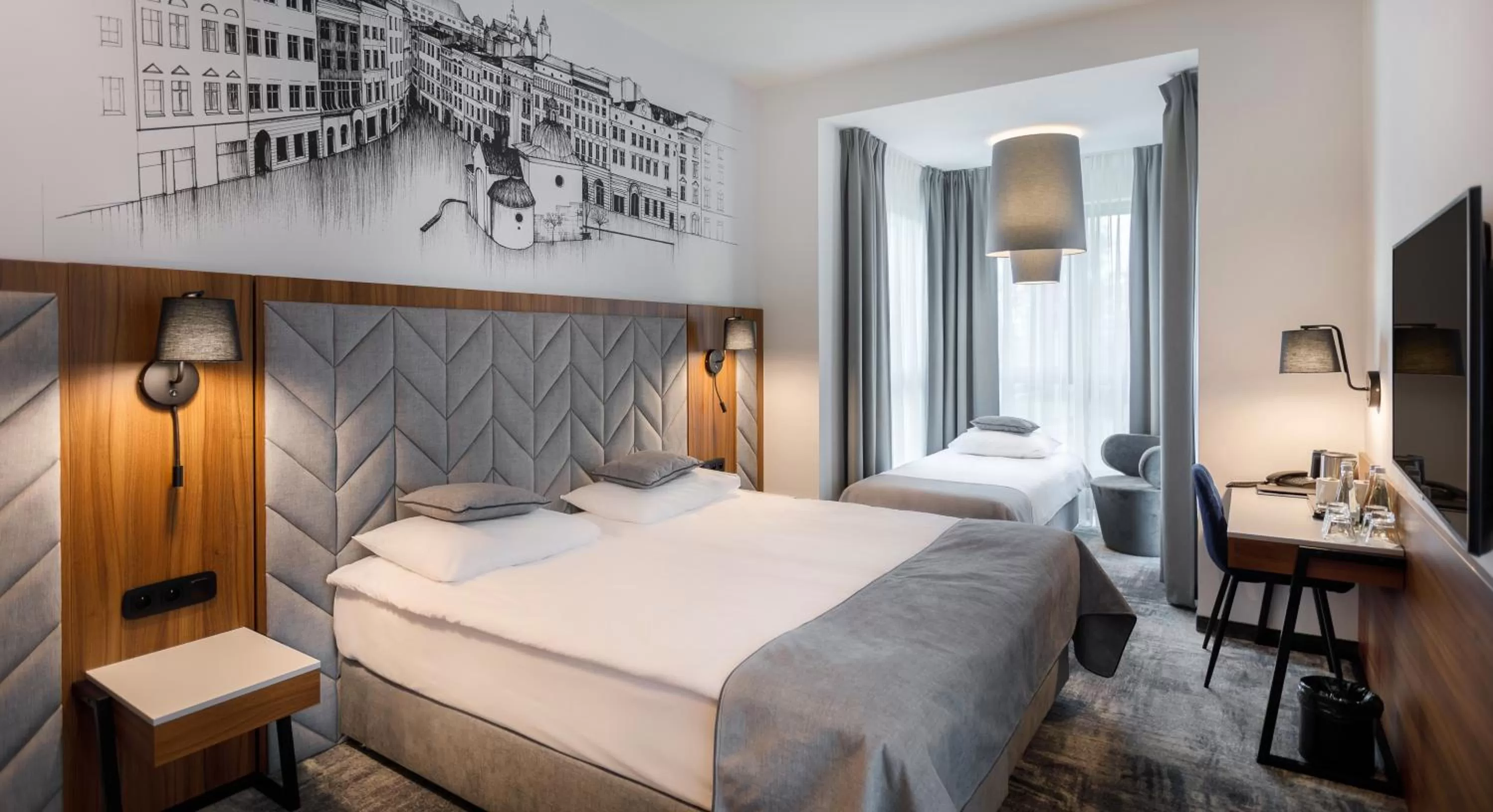 Bed in Focus Hotel Premium Kraków