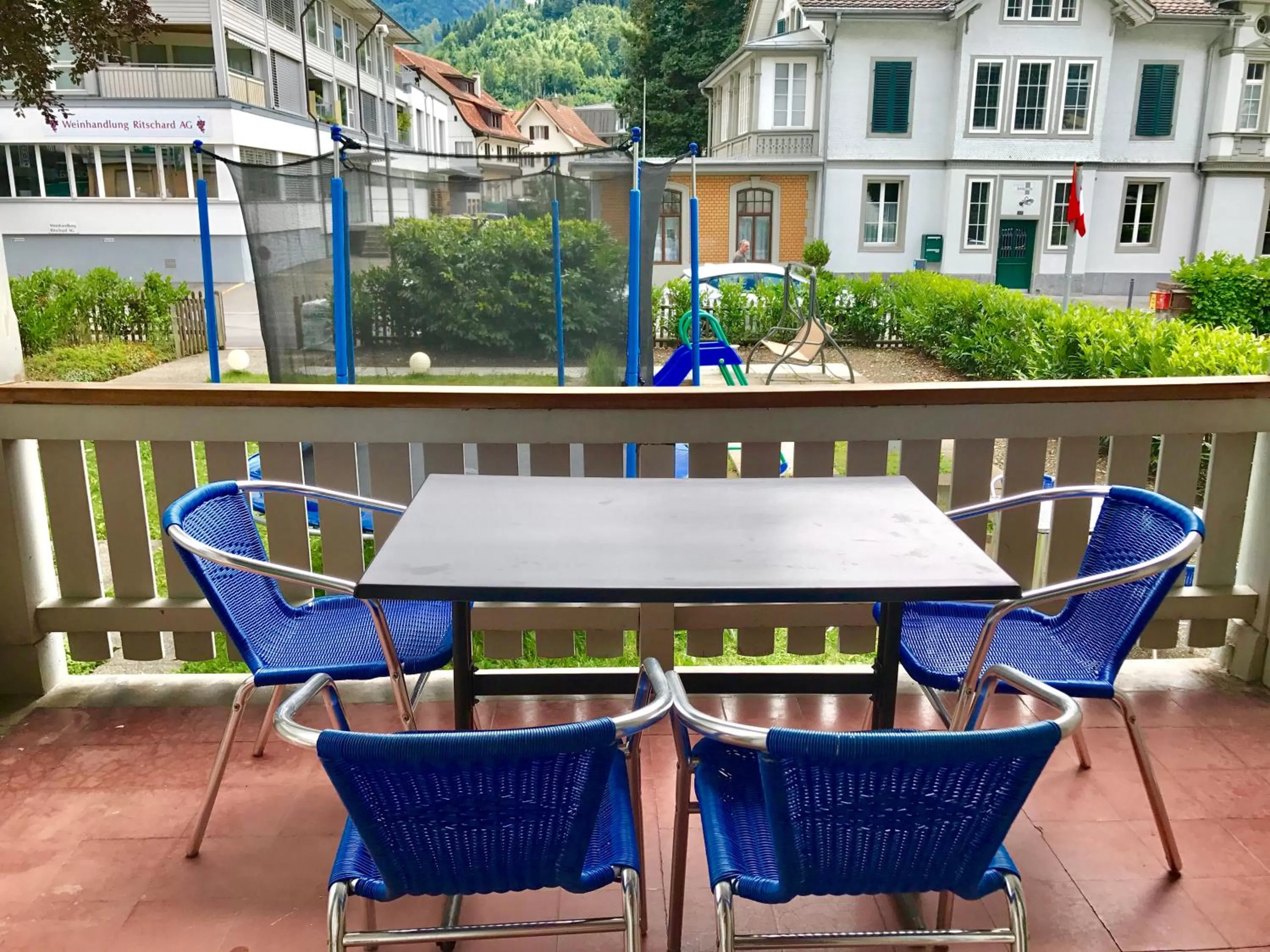 Balcony/Terrace in Interlaken Marco Hostel